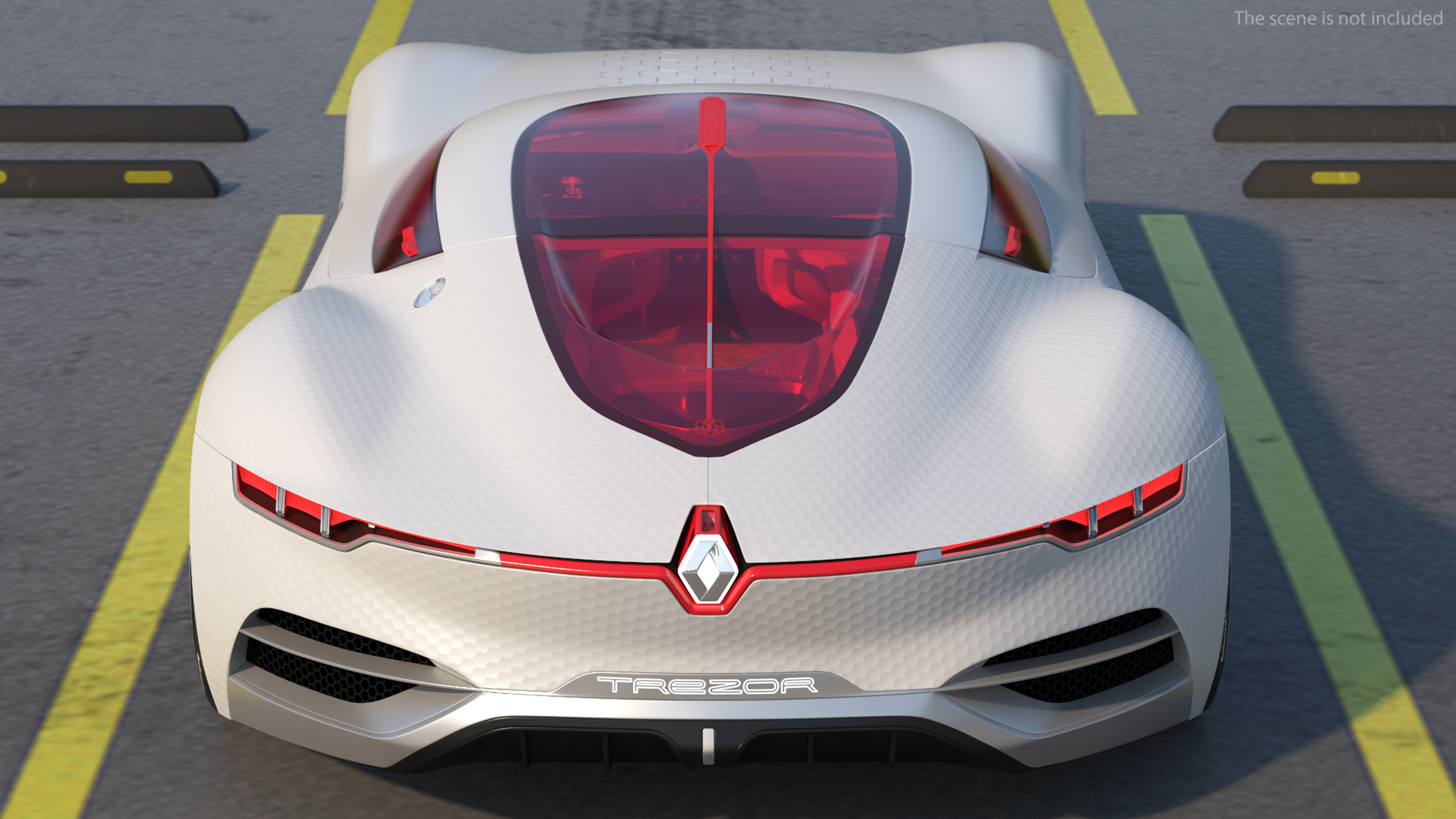 3D 2016 Renault Trezor Concept Rigged for Maya model
