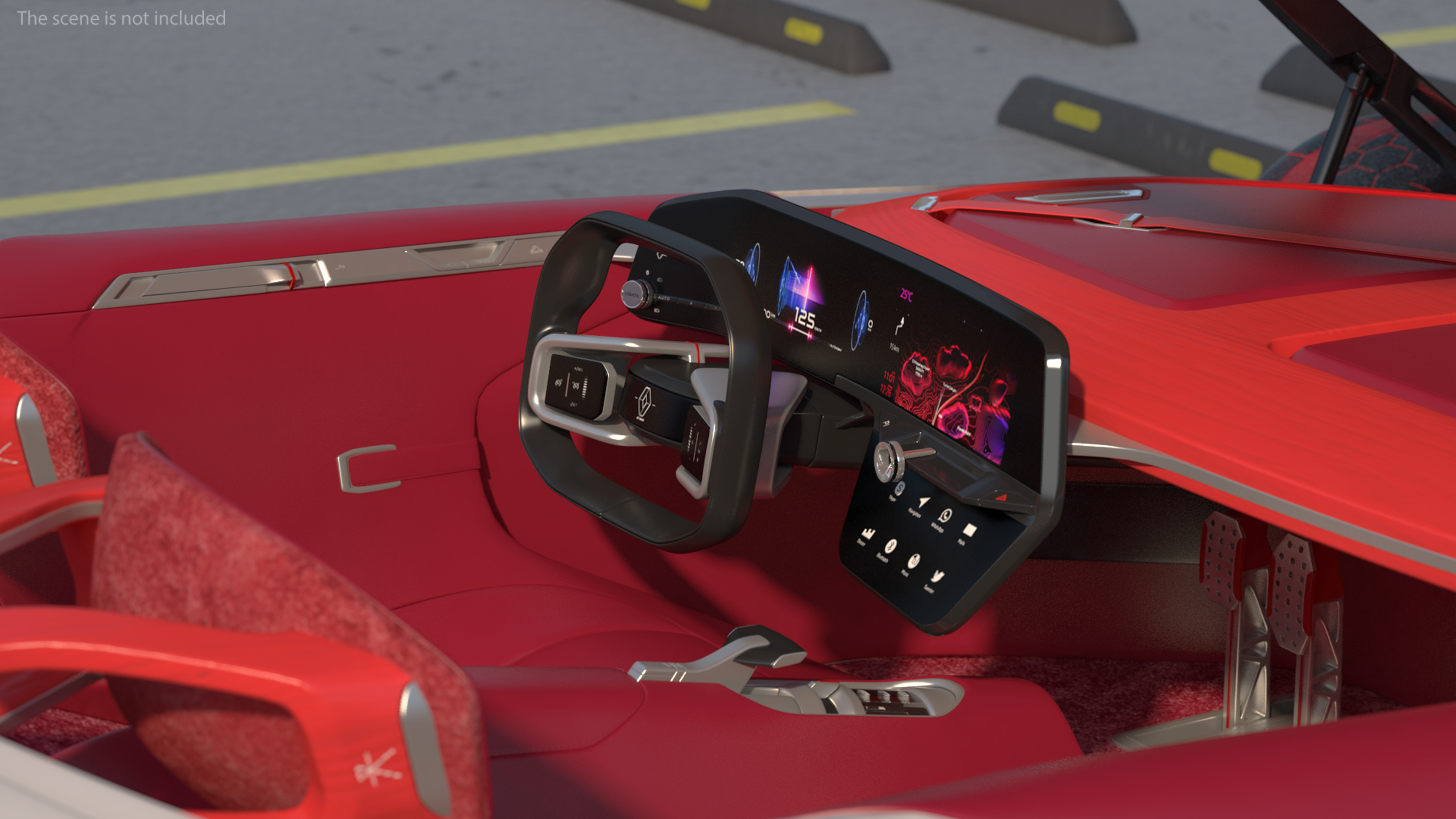 3D 2016 Renault Trezor Concept Rigged for Maya model
