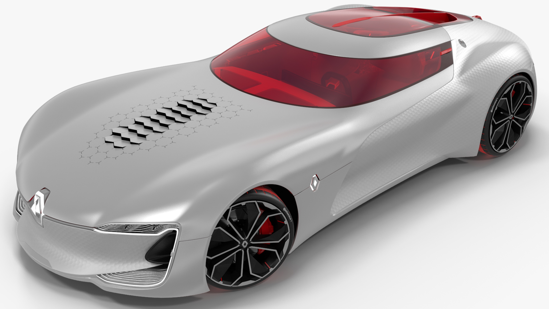 3D 2016 Renault Trezor Concept Rigged for Maya model