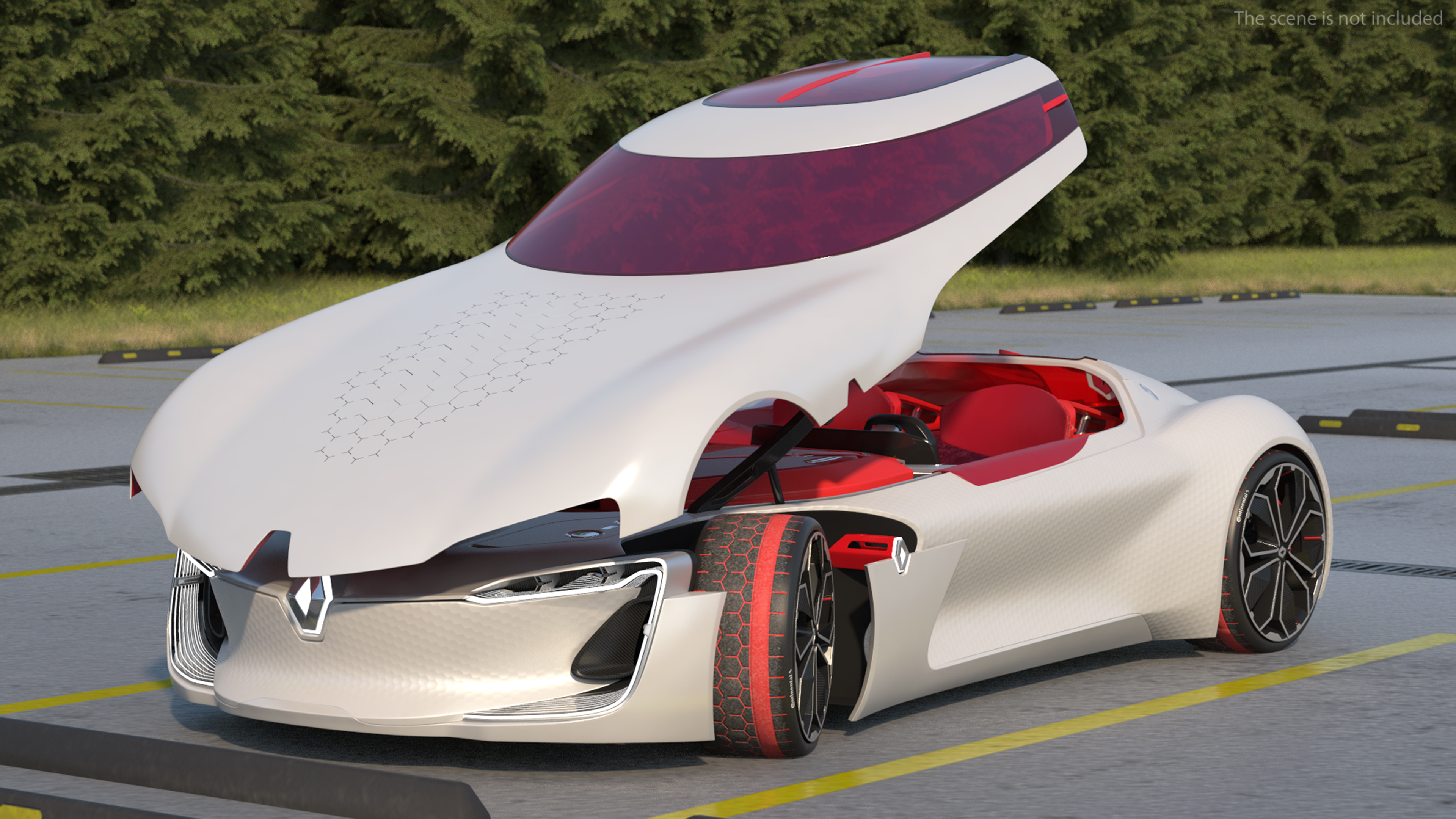 3D 2016 Renault Trezor Concept Rigged for Maya model