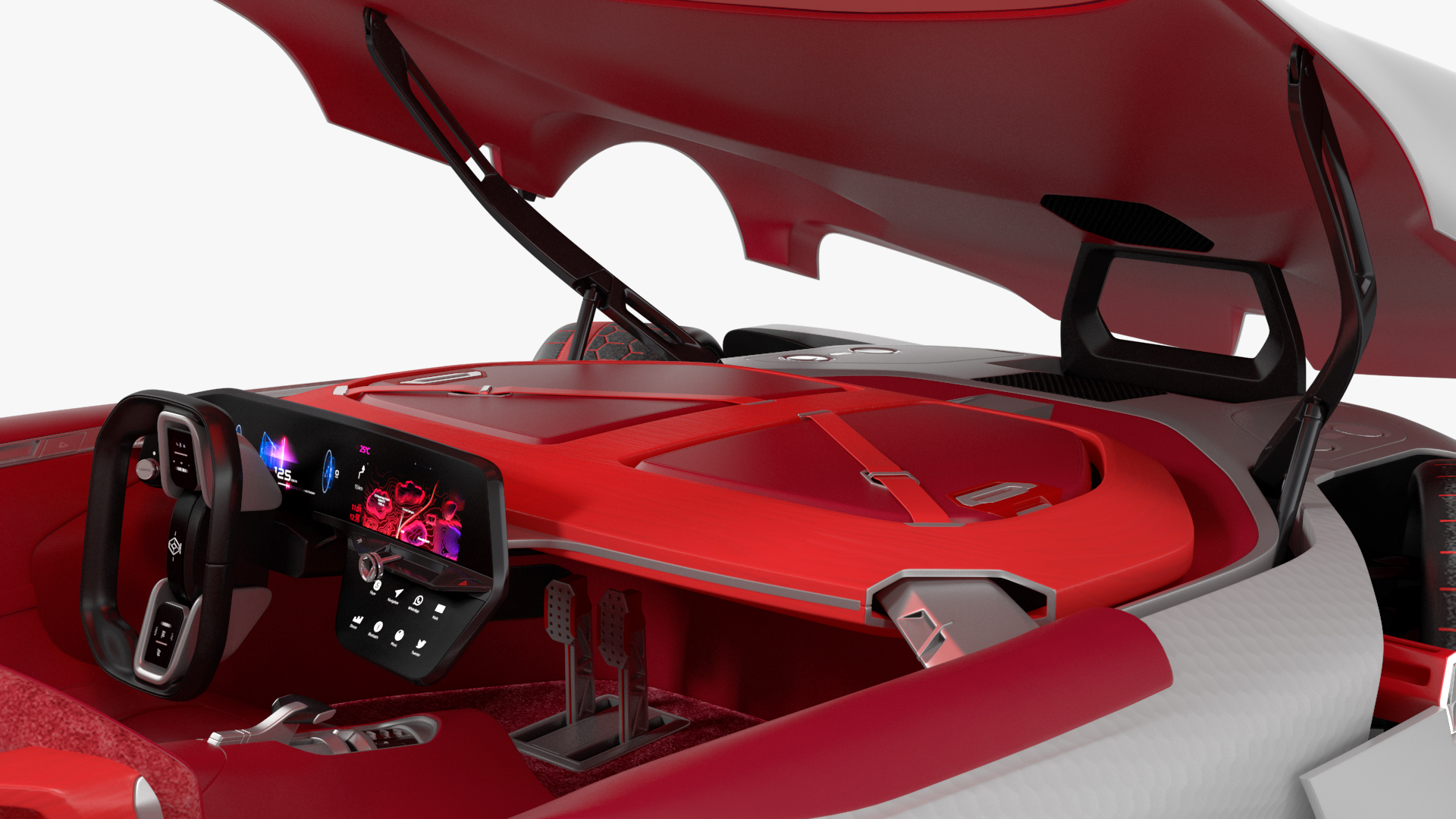 3D 2016 Renault Trezor Concept Rigged for Maya model
