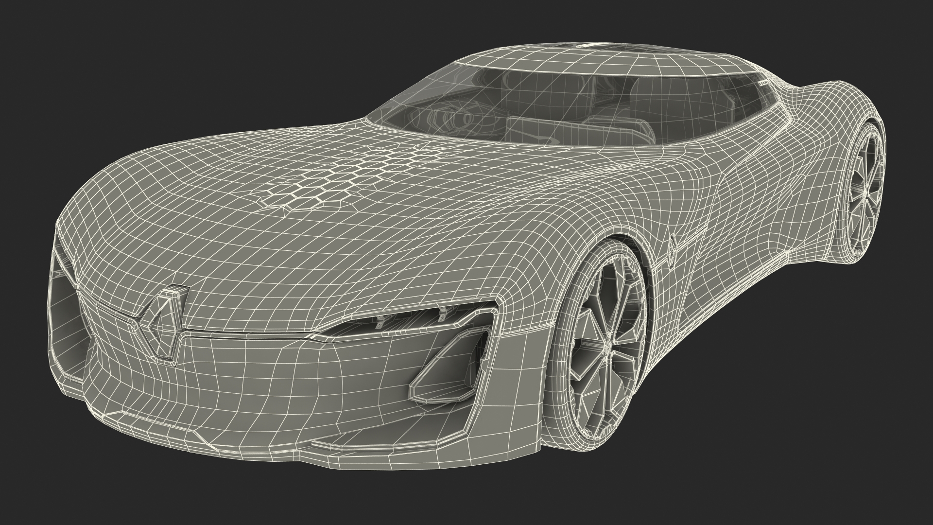 3D 2016 Renault Trezor Concept Rigged for Maya model