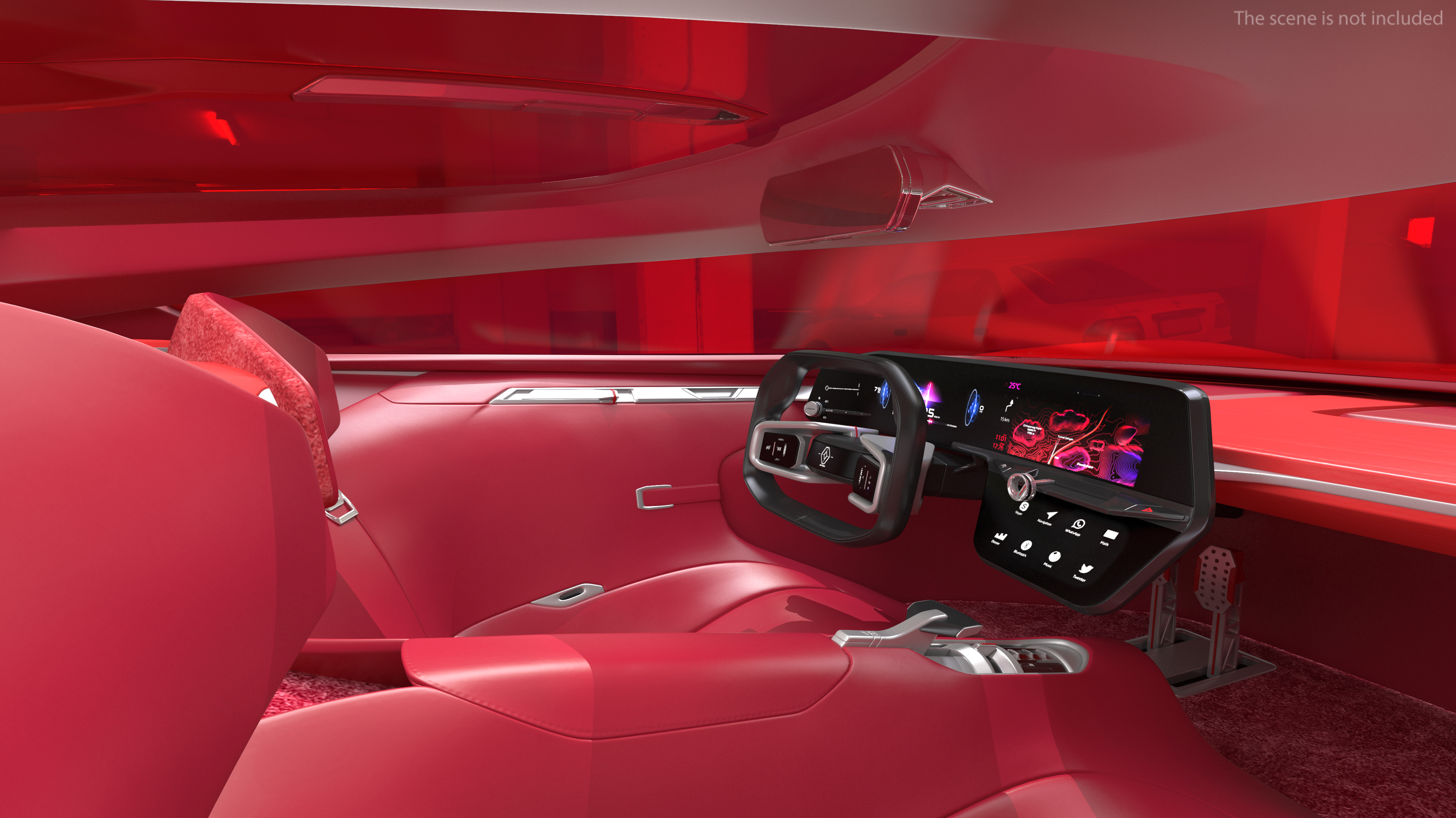 3D 2016 Renault Trezor Concept Rigged for Maya model