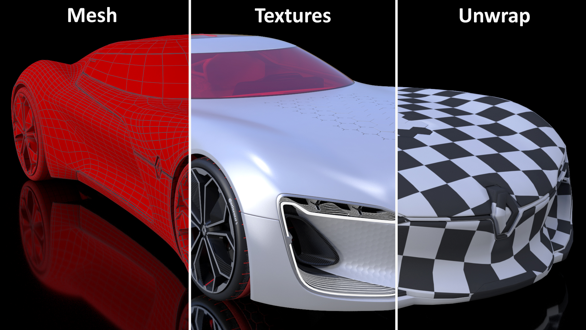 3D 2016 Renault Trezor Concept Rigged for Maya model