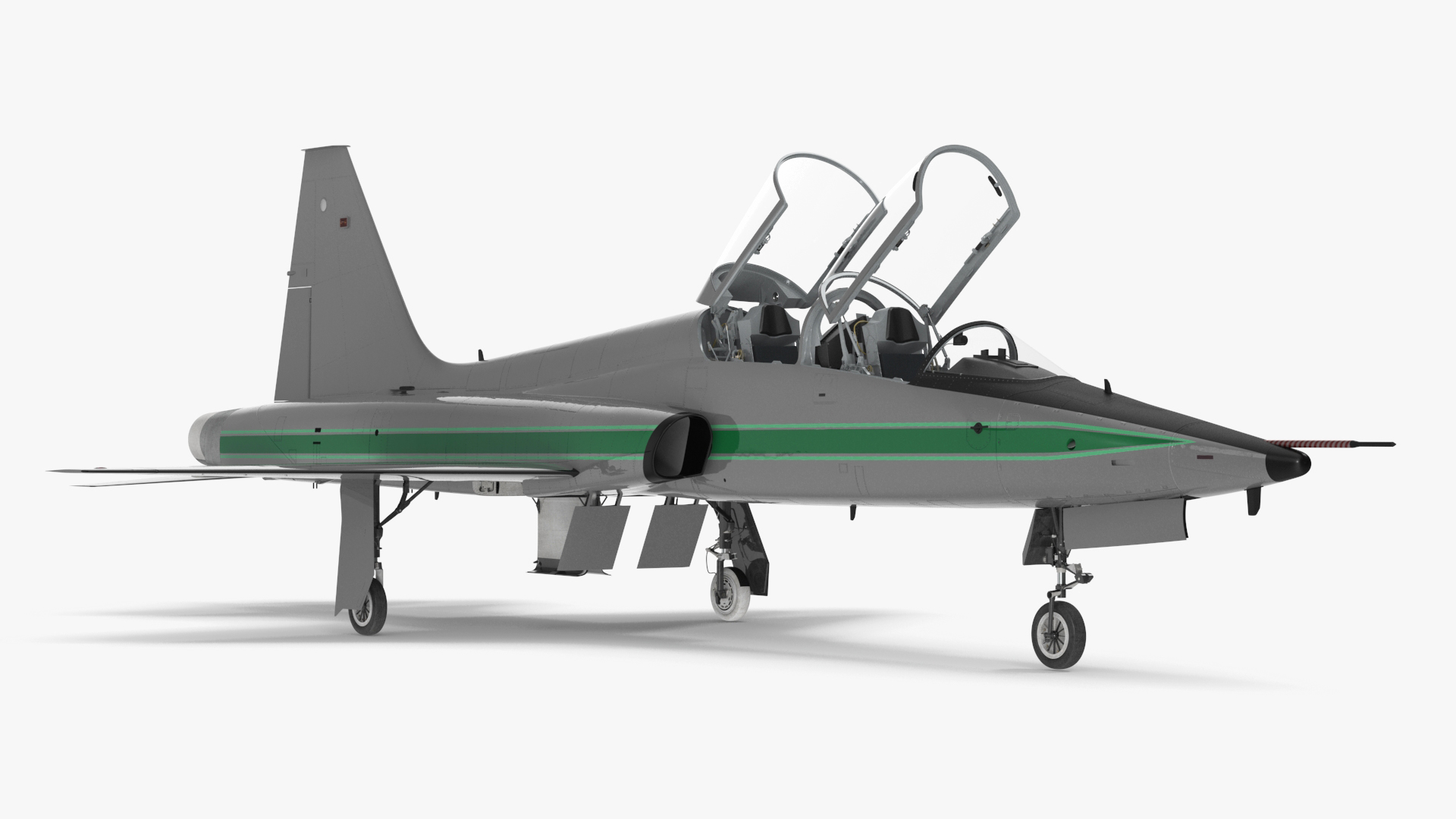 3D model Twinjet Supersonic Jet Trainer Grey