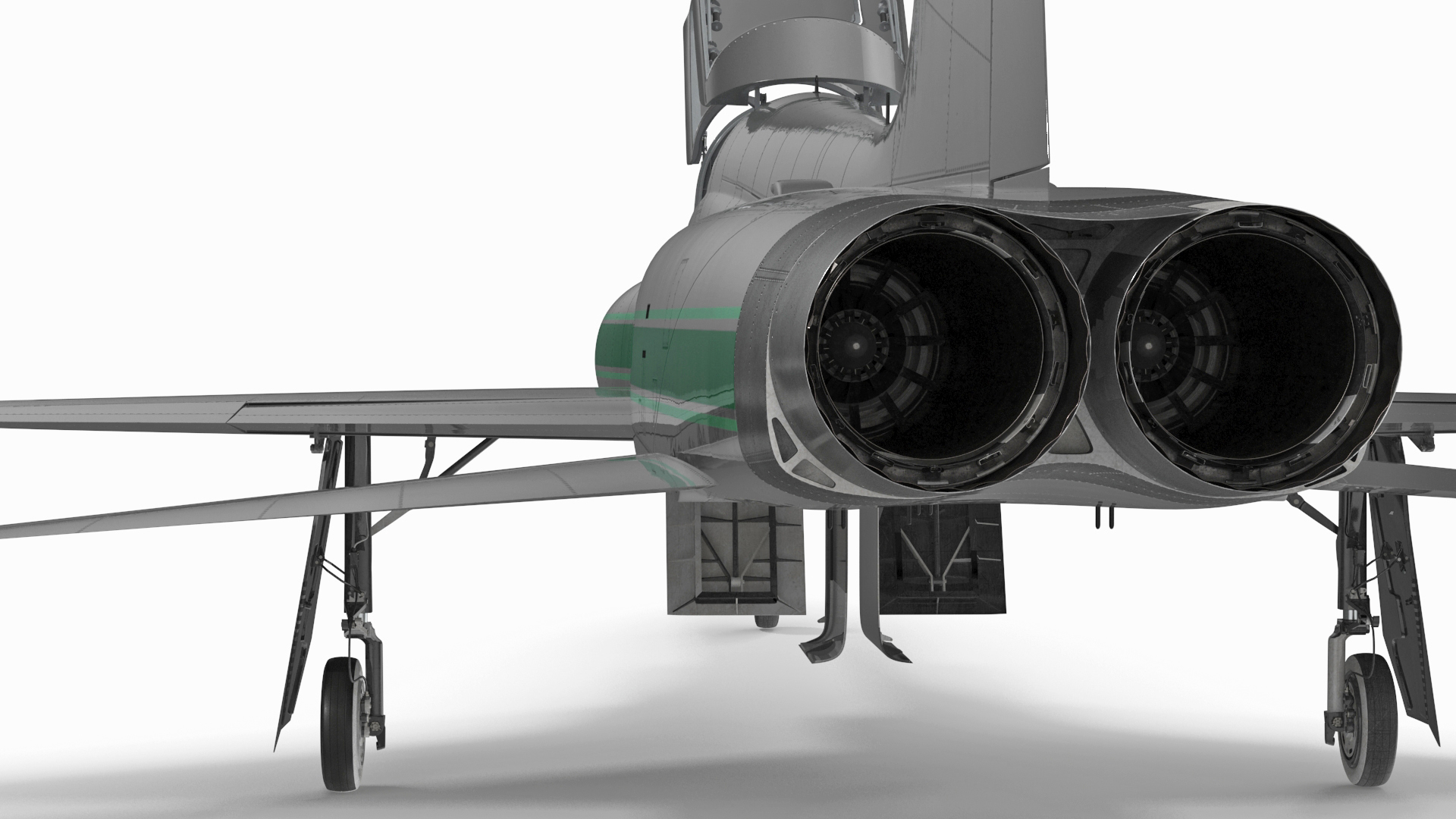 3D model Twinjet Supersonic Jet Trainer Grey