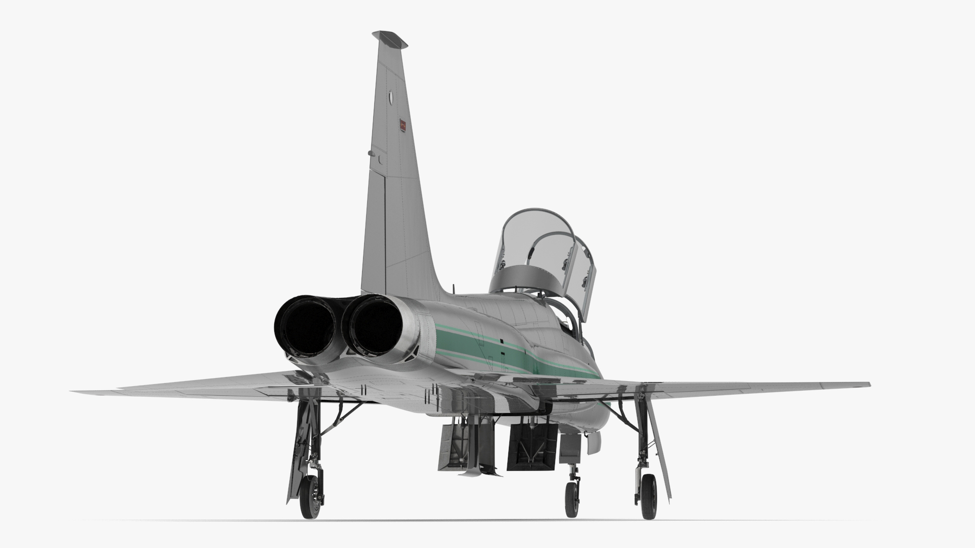 3D model Twinjet Supersonic Jet Trainer Grey