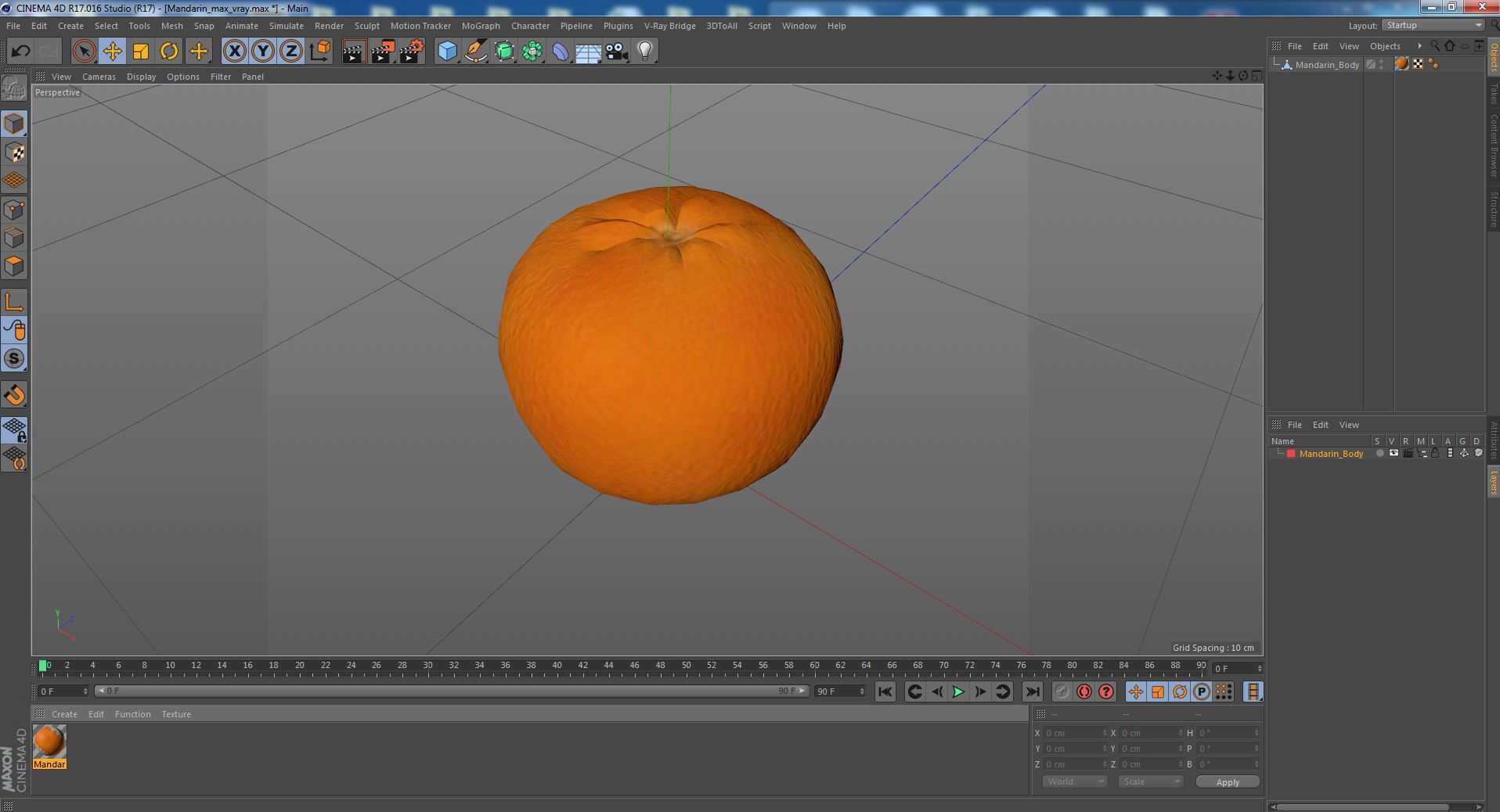 3D model Mandarin