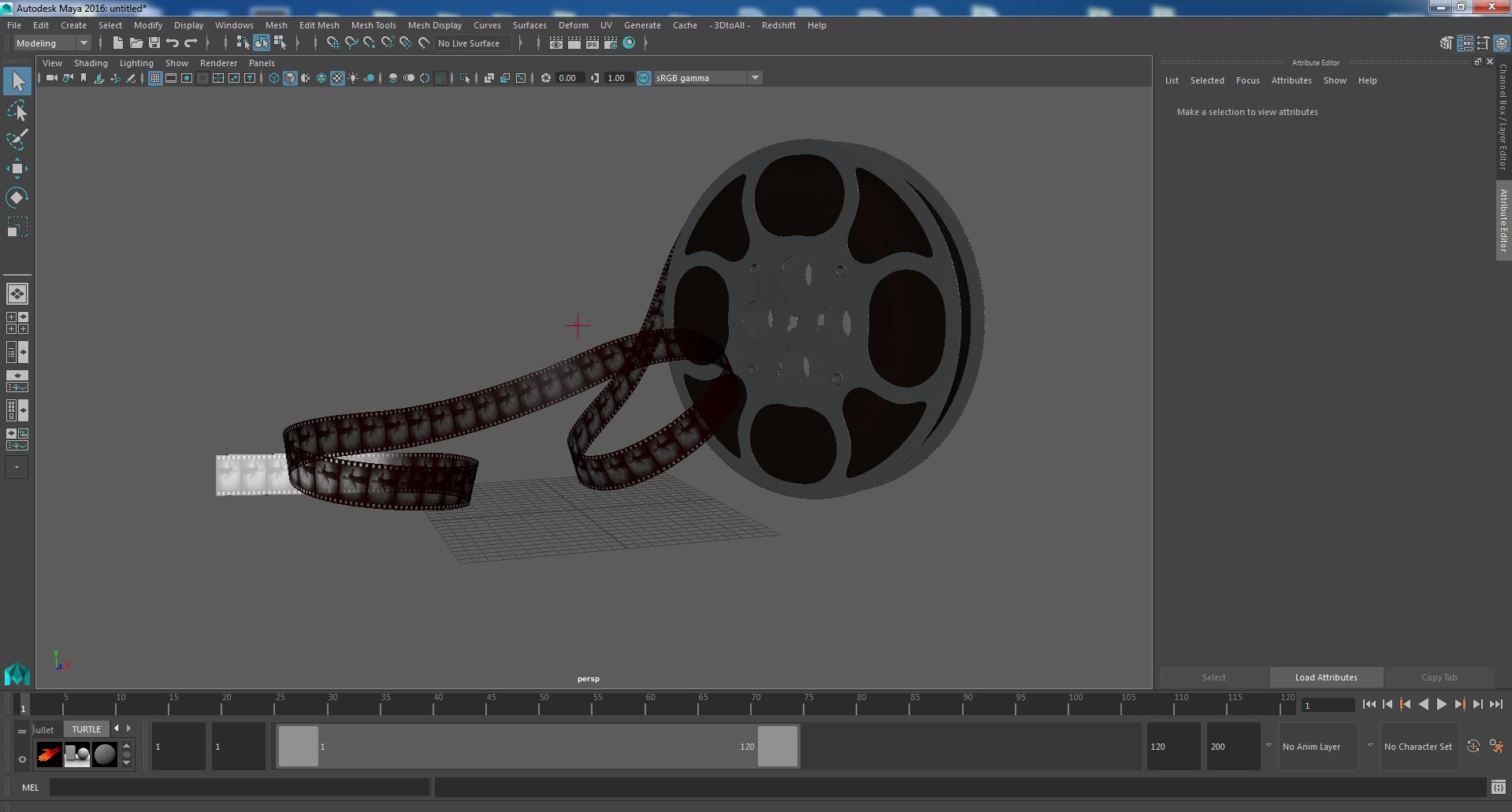 3D model Movie Film Reel