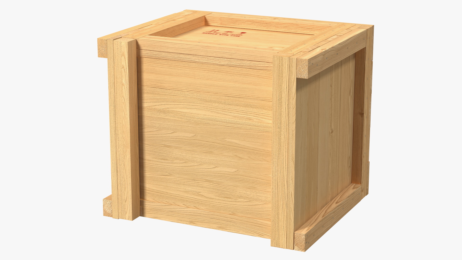 3D Square Wooden Crate Box For Shipping