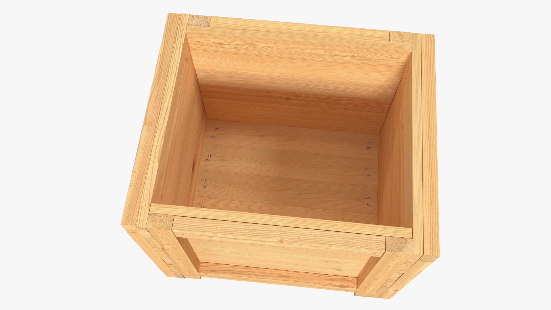 3D Square Wooden Crate Box For Shipping