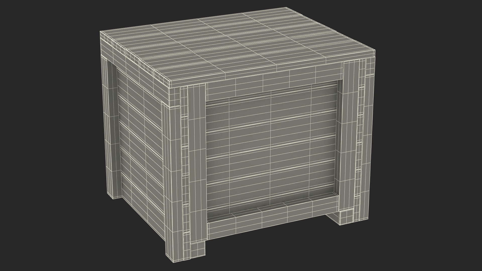 3D Square Wooden Crate Box For Shipping