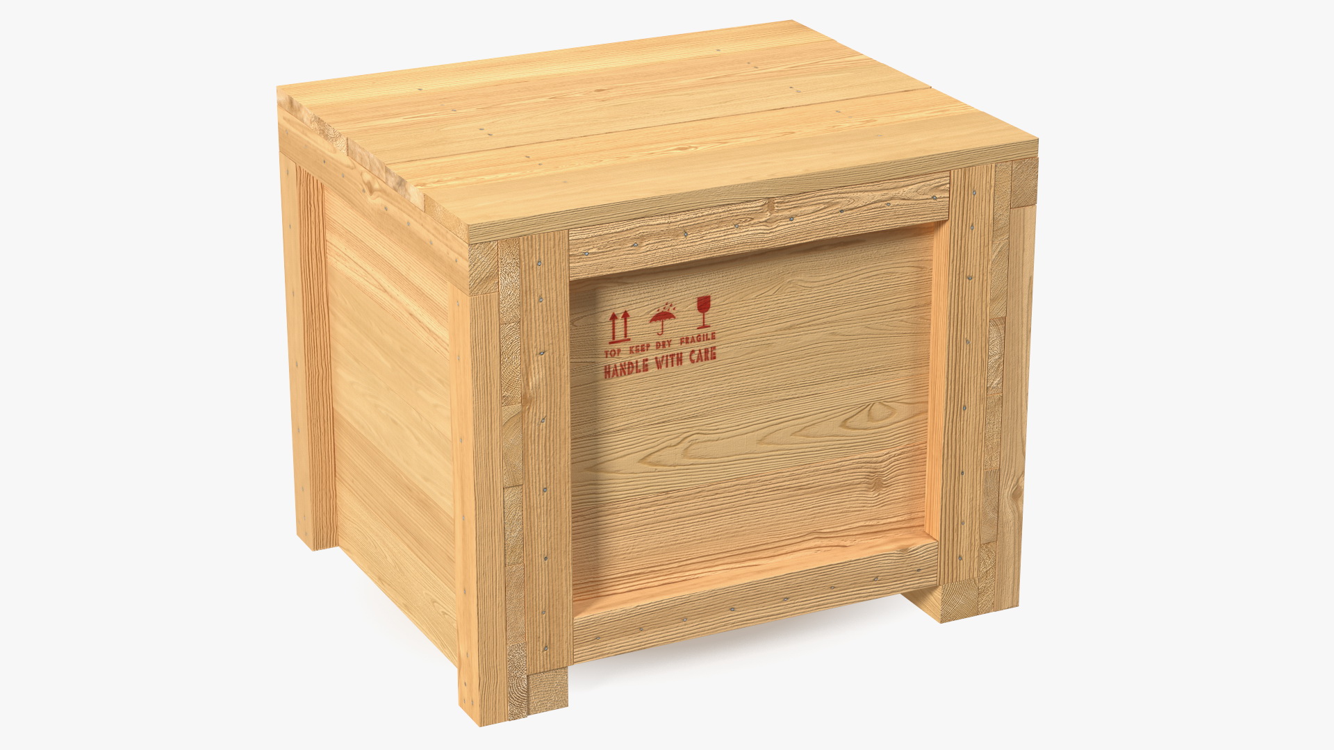 3D Square Wooden Crate Box For Shipping