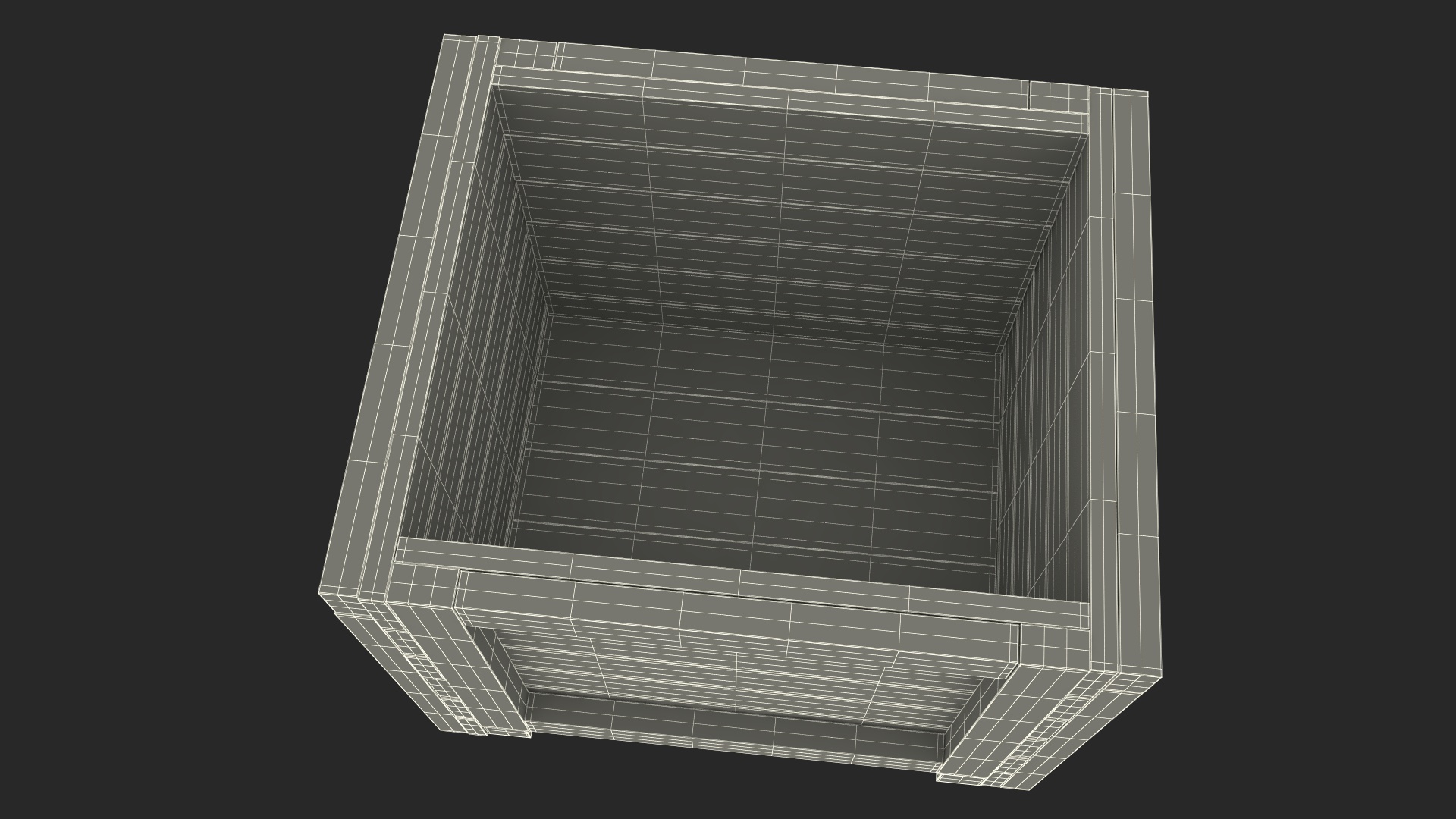 3D Square Wooden Crate Box For Shipping