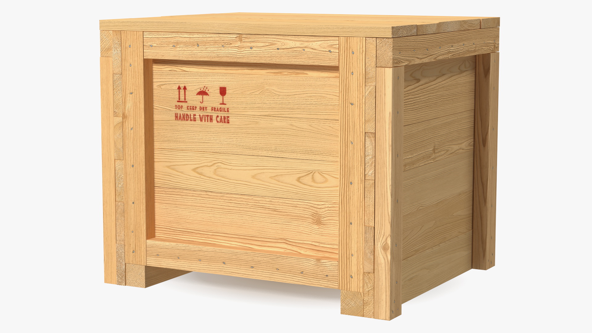 3D Square Wooden Crate Box For Shipping