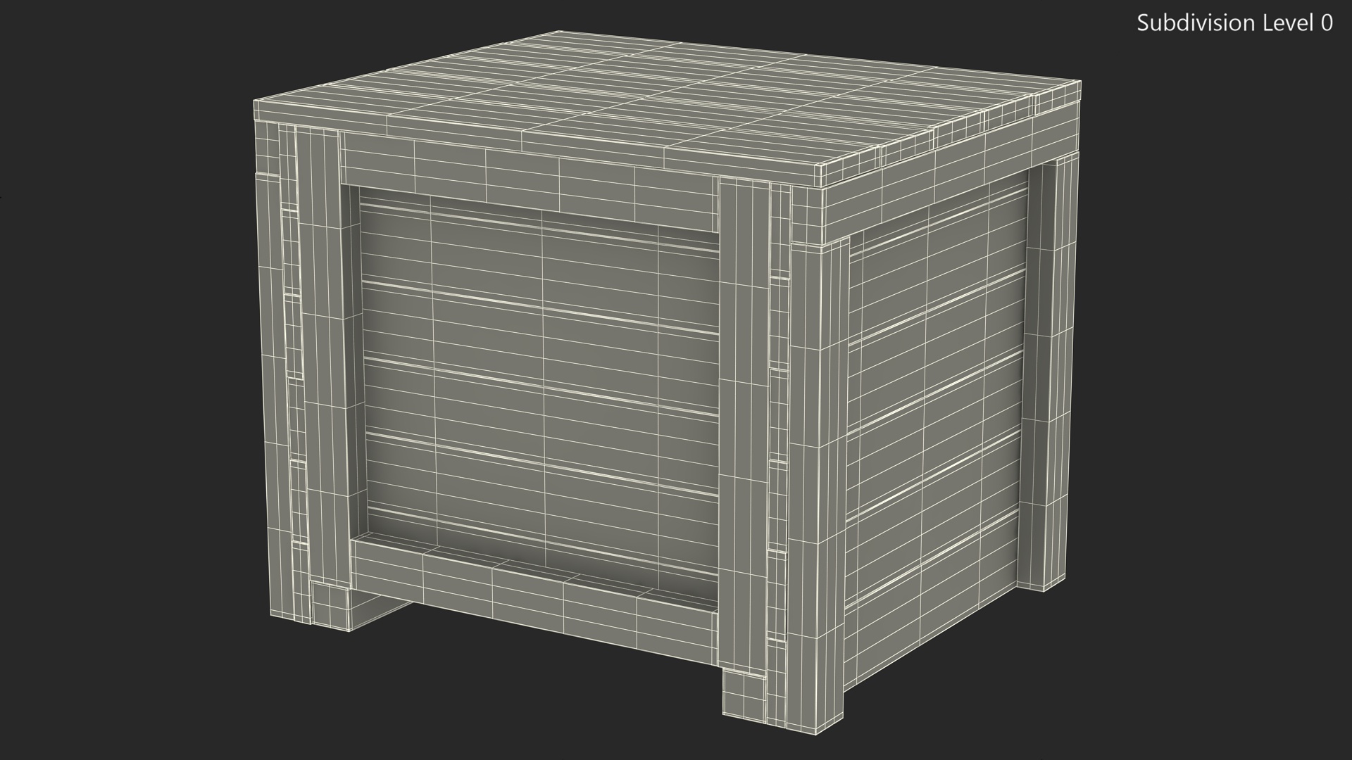 3D Square Wooden Crate Box For Shipping