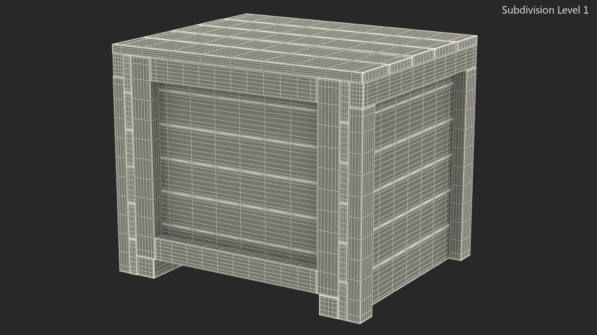 3D Square Wooden Crate Box For Shipping