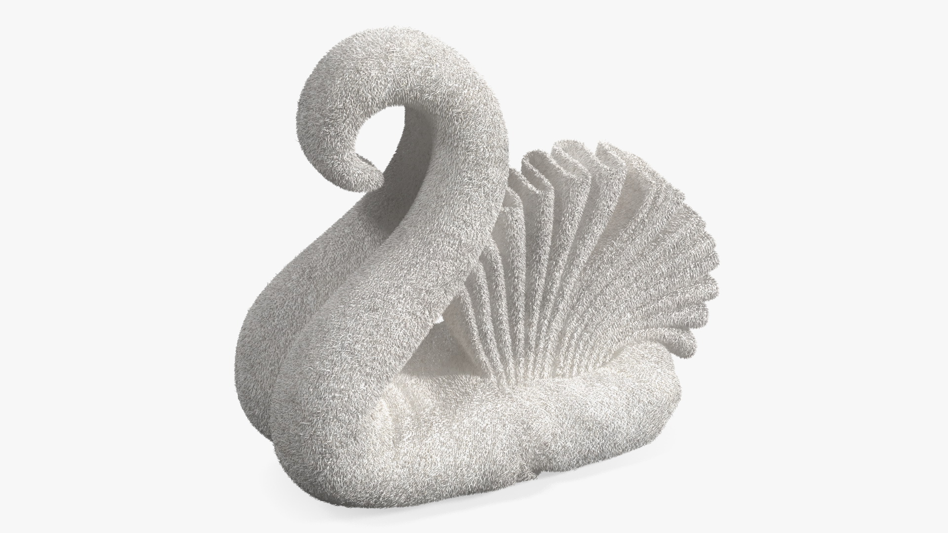 Designer Towel Swan White Fur 3D model