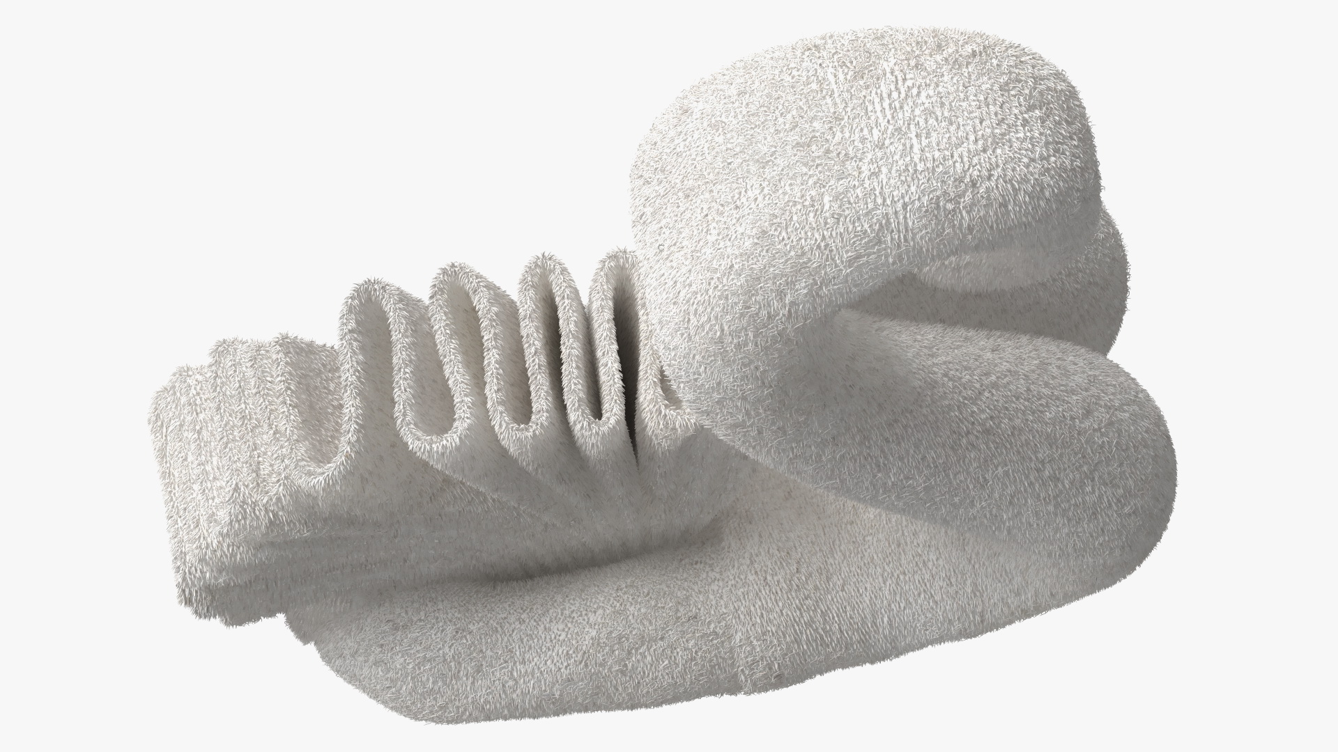 Designer Towel Swan White Fur 3D model