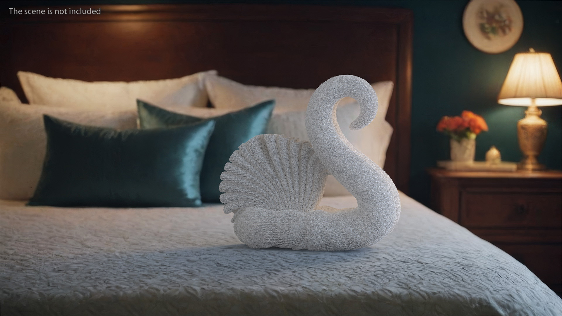 Designer Towel Swan White Fur 3D model
