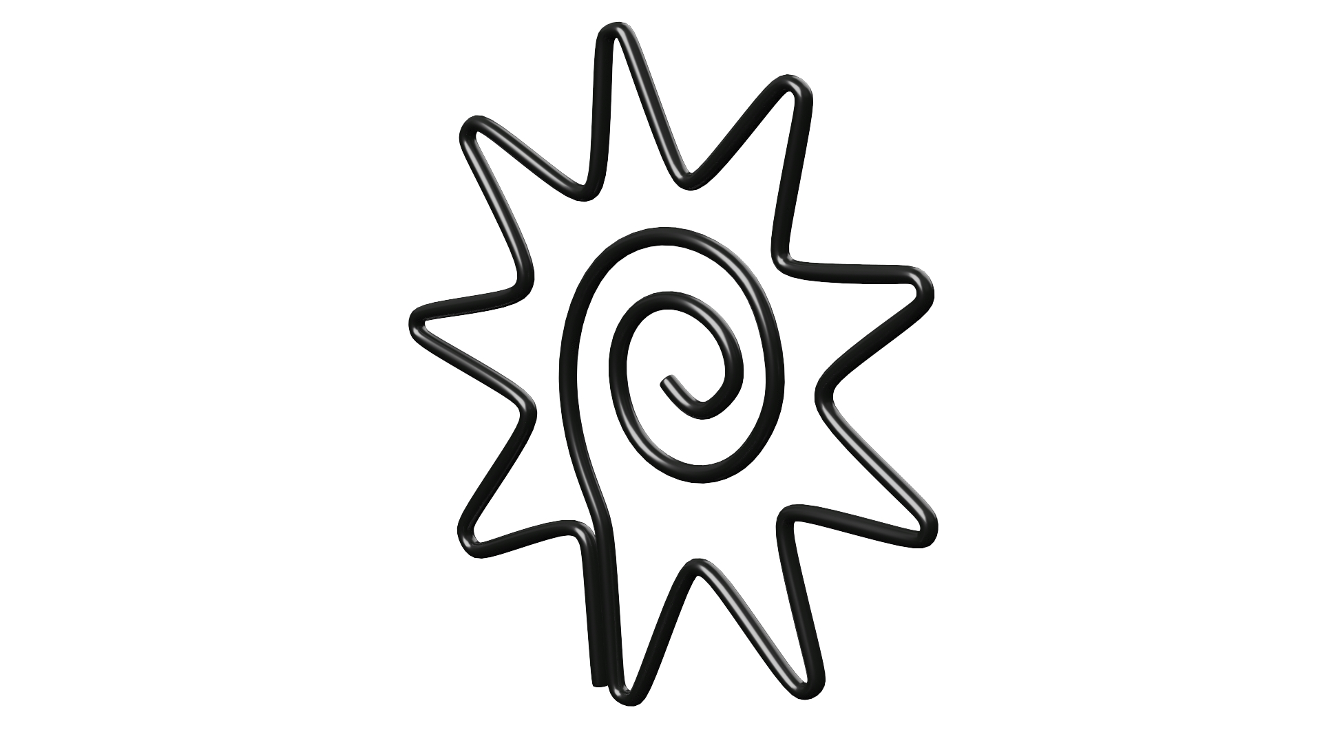 3D Sun Shaped Paper Clip