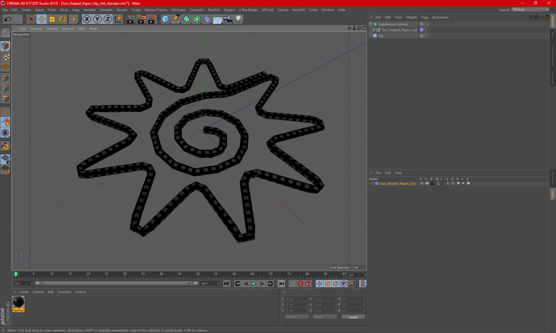3D Sun Shaped Paper Clip
