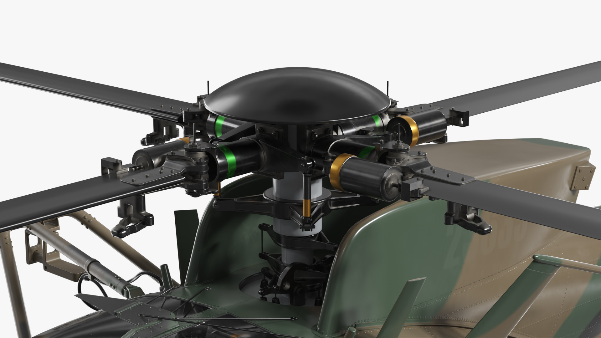 Light Recon Helicopter with External Platform Rigged - view 10