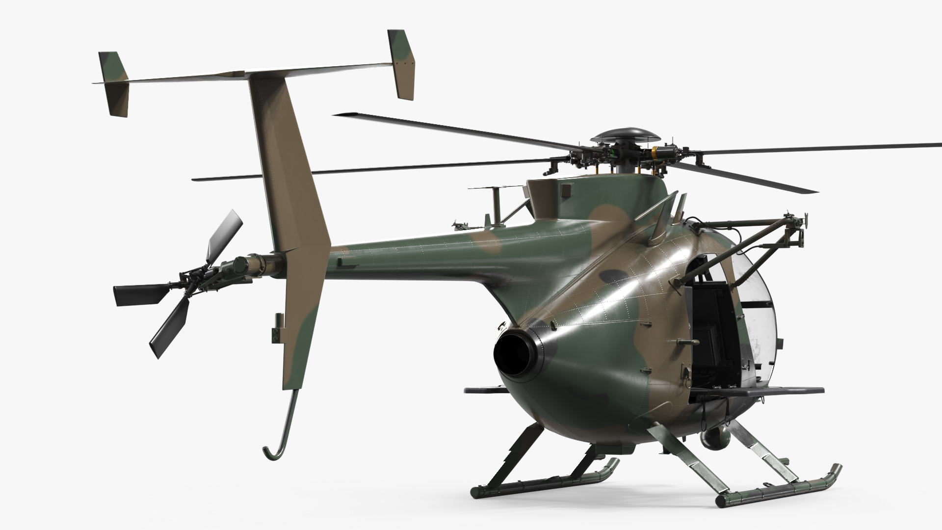 Light Recon Helicopter with External Platform Rigged - view 6