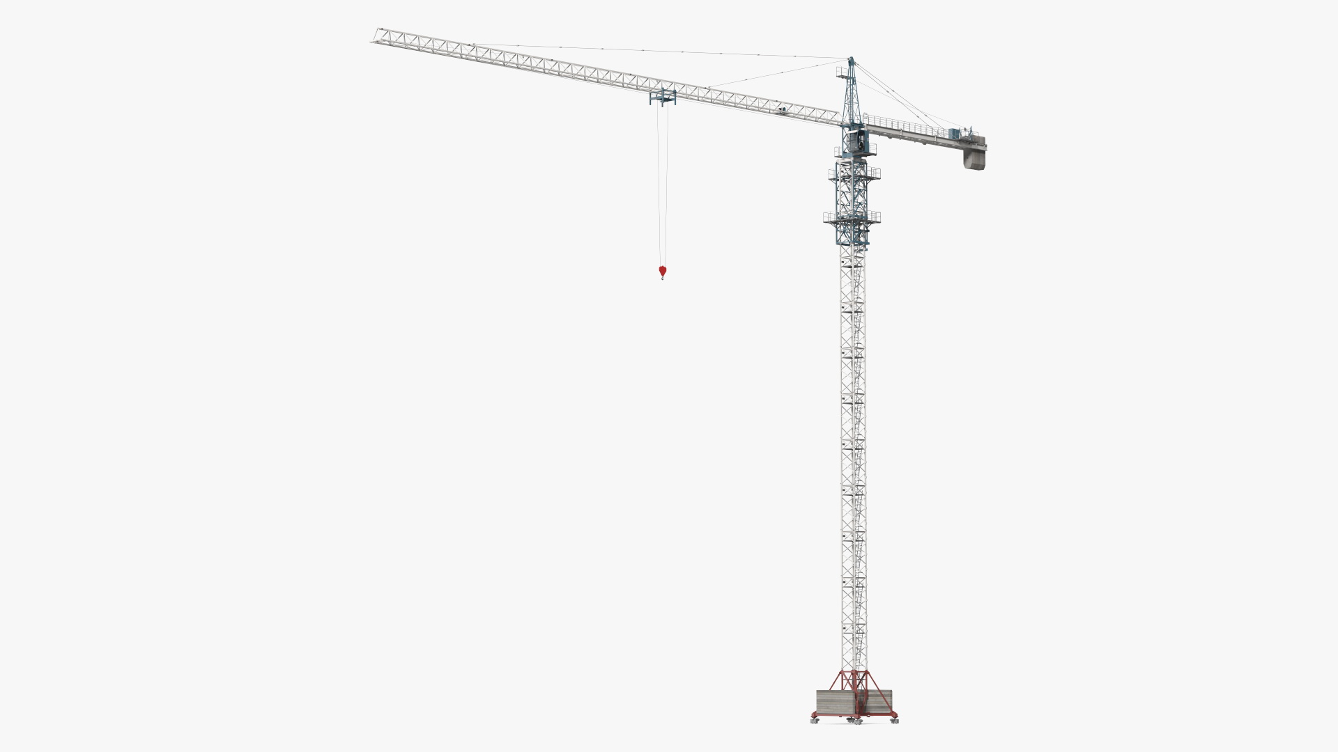 3D model Construction Tower Crane Rigged for Maya