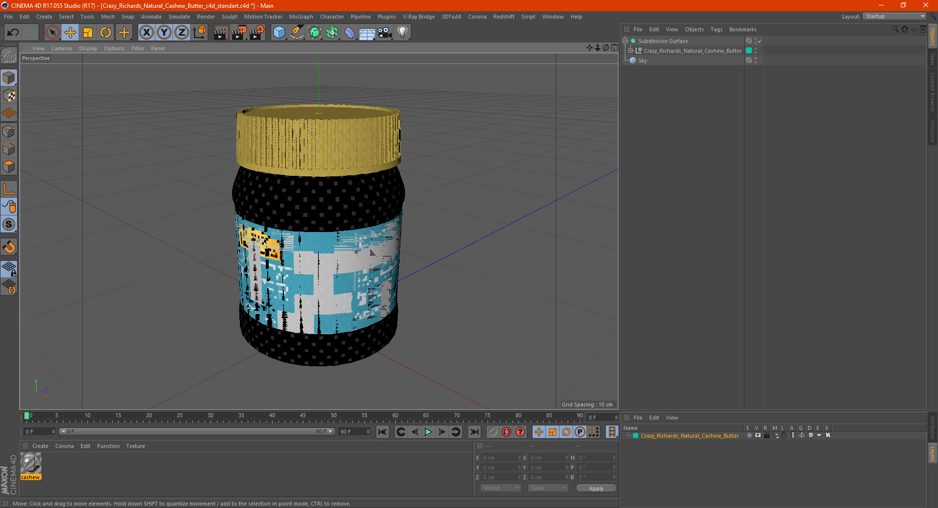 3D Crazy Richards Natural Cashew Butter