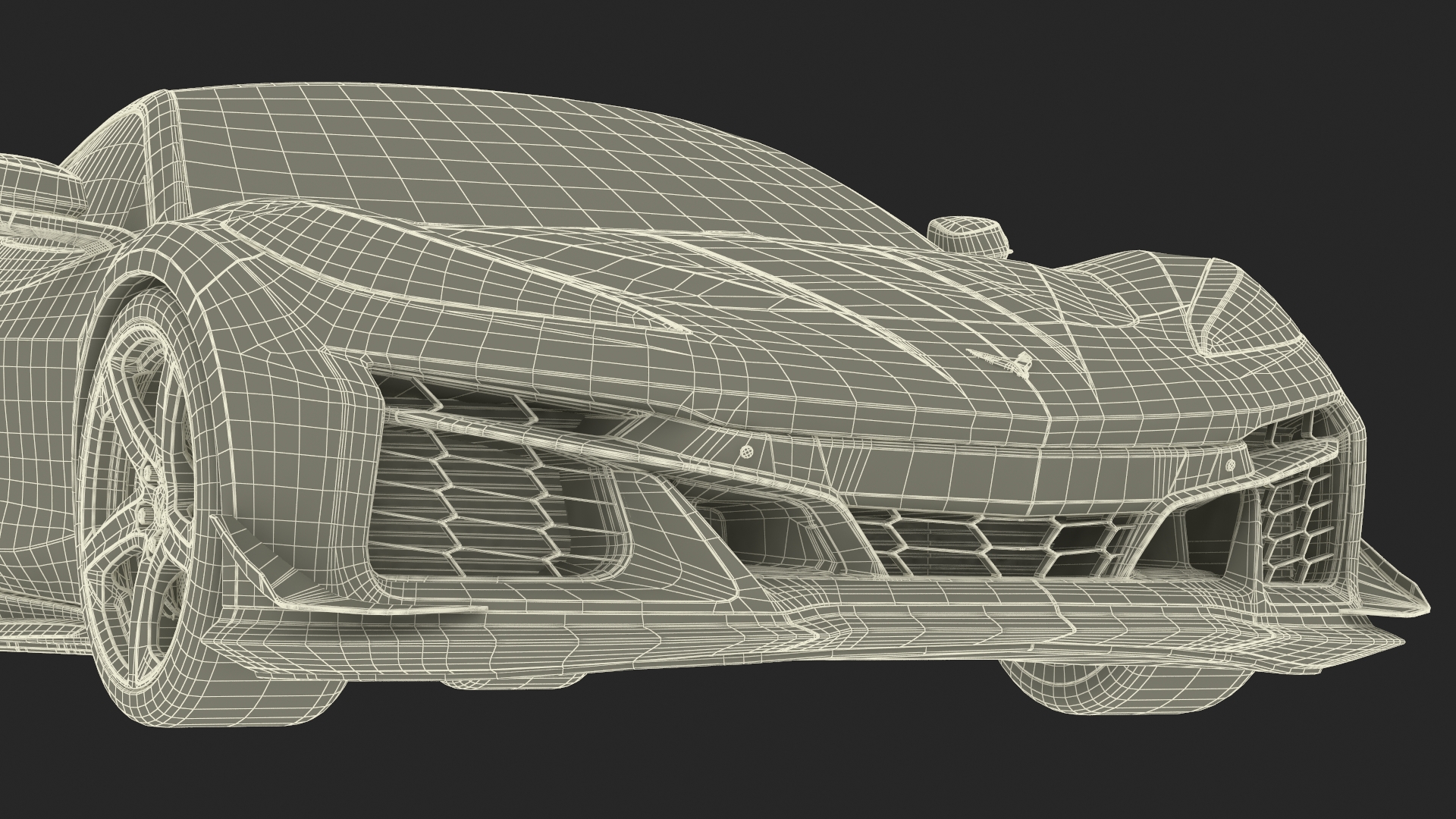 Chevrolet Corvette Z0 2023 Coupe Orange 3D model