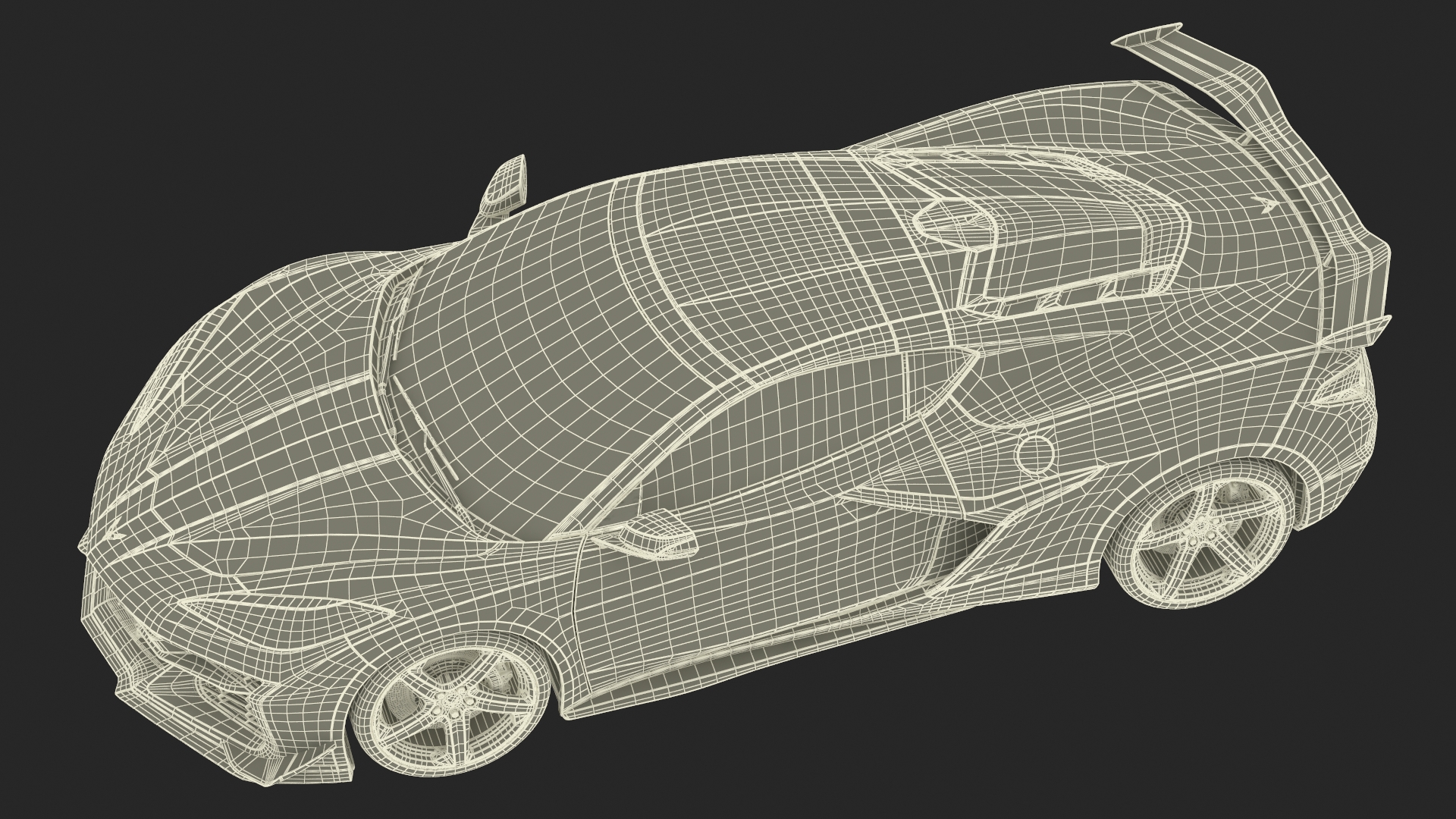 Chevrolet Corvette Z0 2023 Coupe Orange 3D model