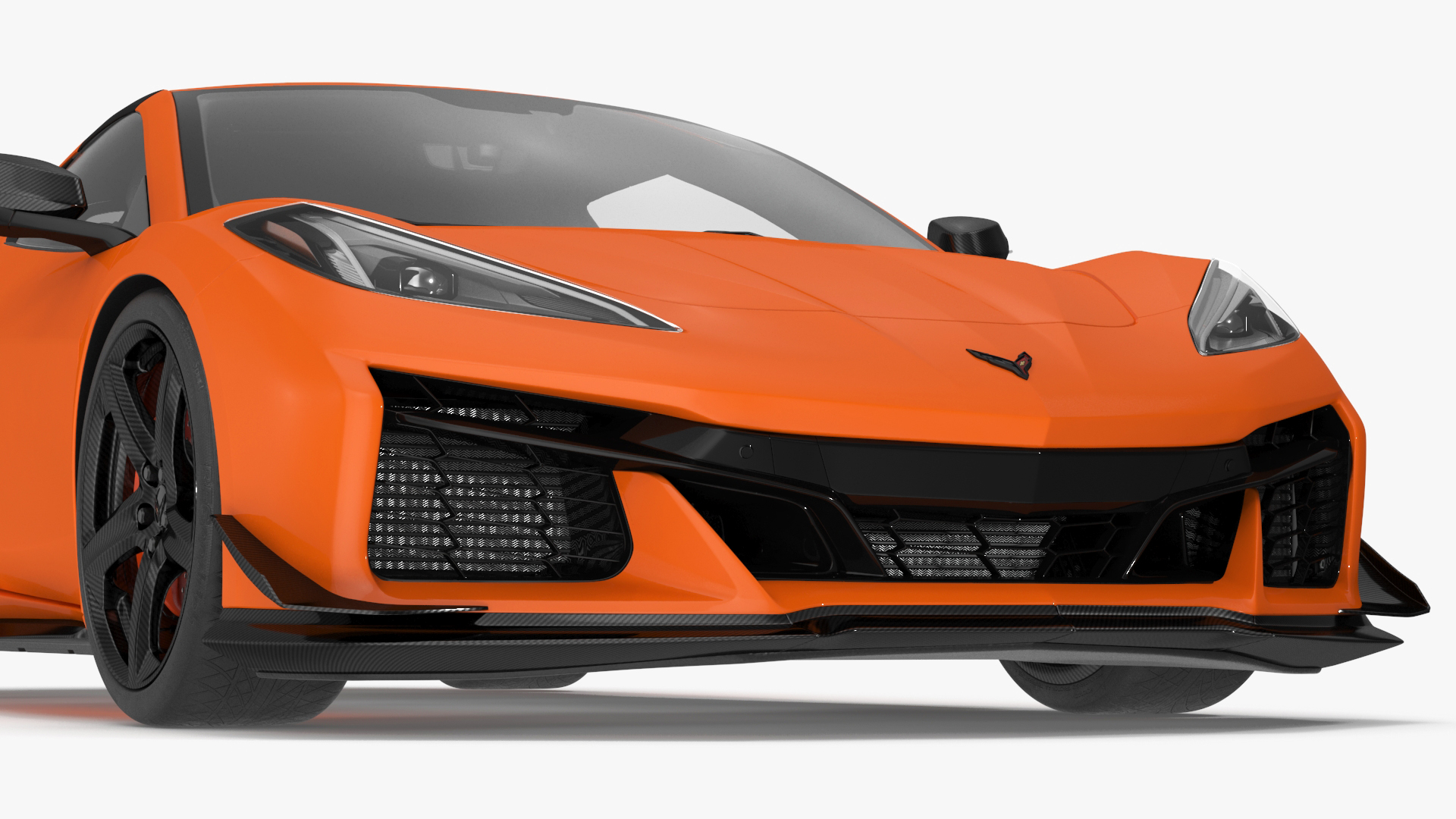 Chevrolet Corvette Z0 2023 Coupe Orange 3D model