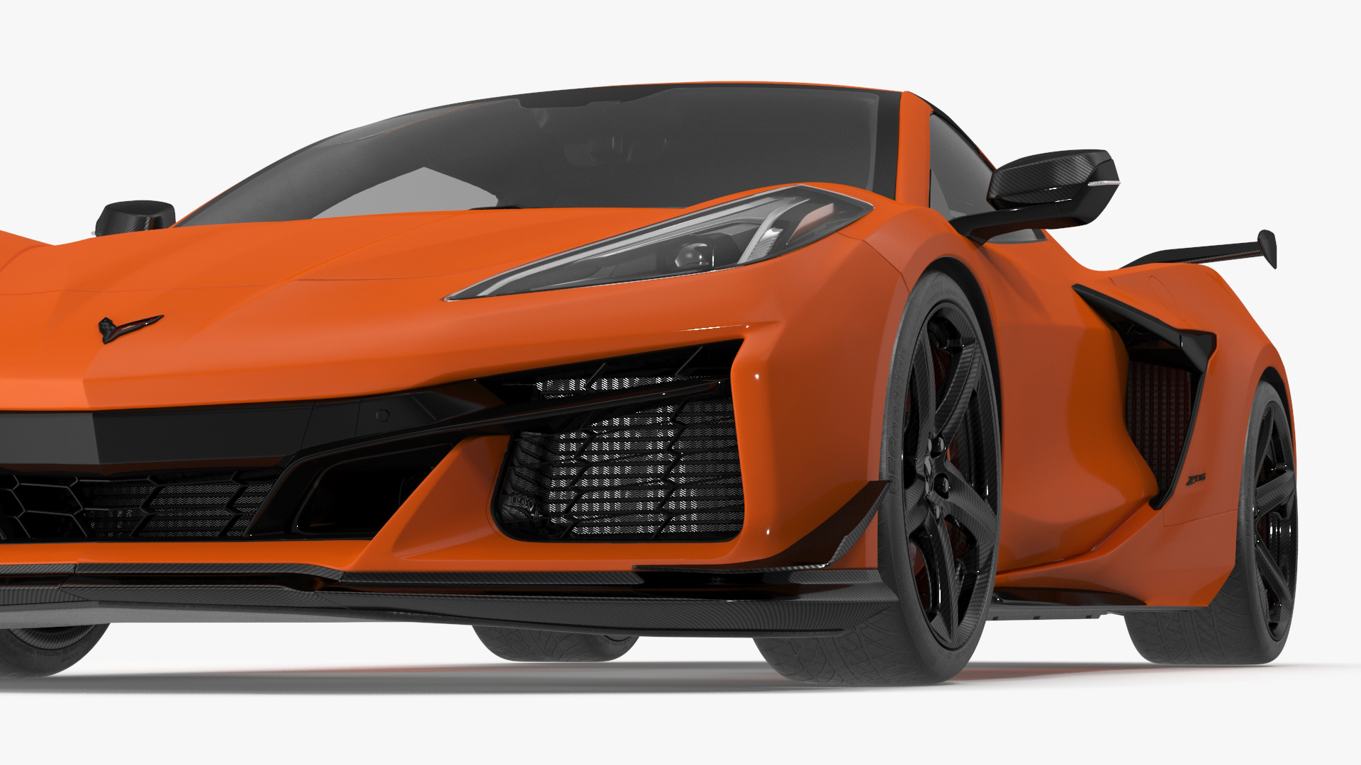 Chevrolet Corvette Z0 2023 Coupe Orange 3D model