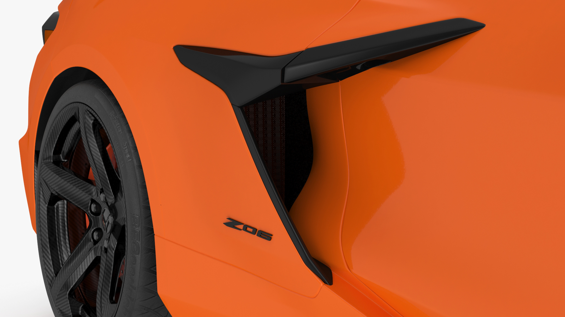 Chevrolet Corvette Z0 2023 Coupe Orange 3D model
