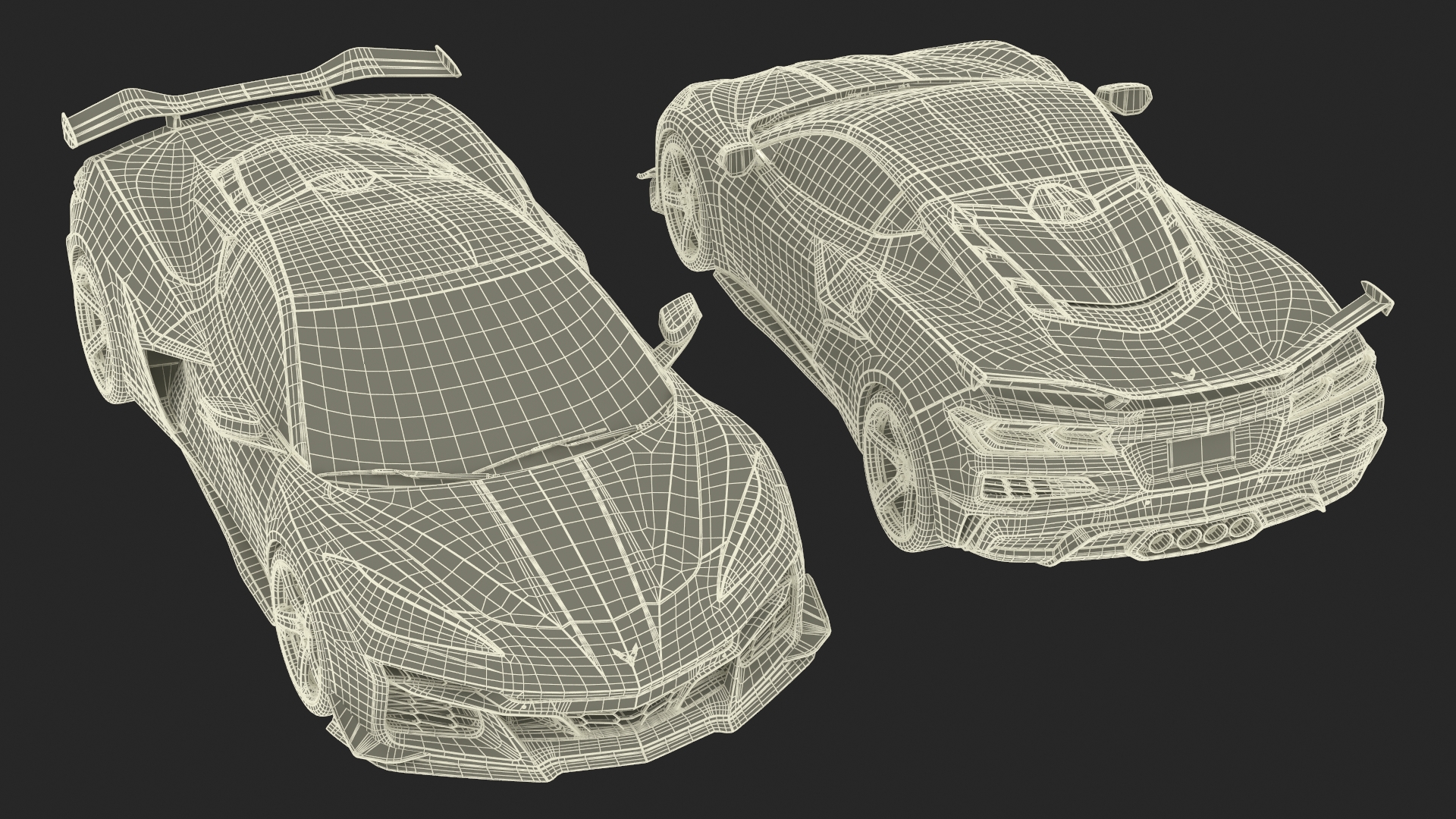 Chevrolet Corvette Z0 2023 Coupe Orange 3D model