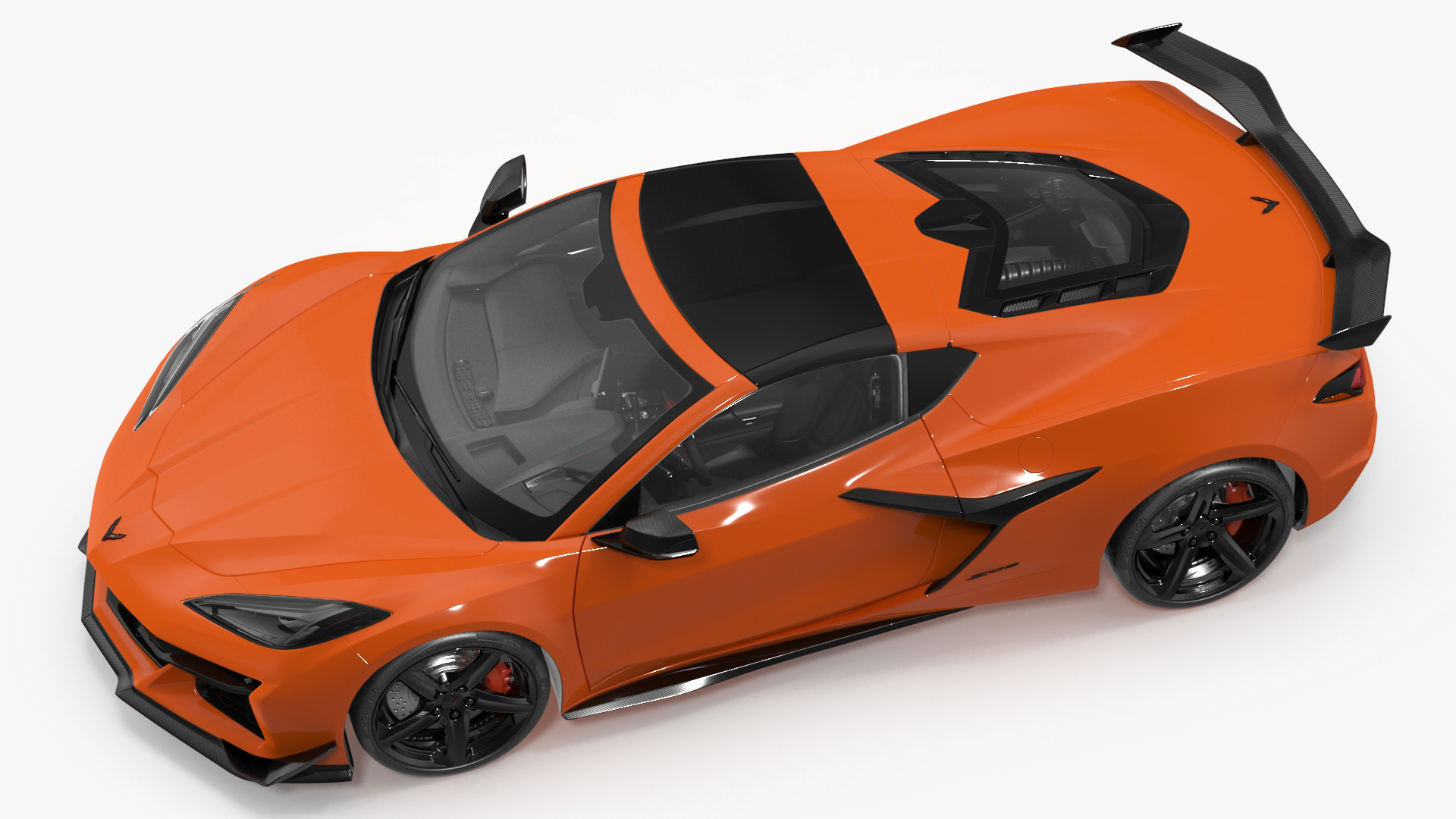 Chevrolet Corvette Z0 2023 Coupe Orange 3D model