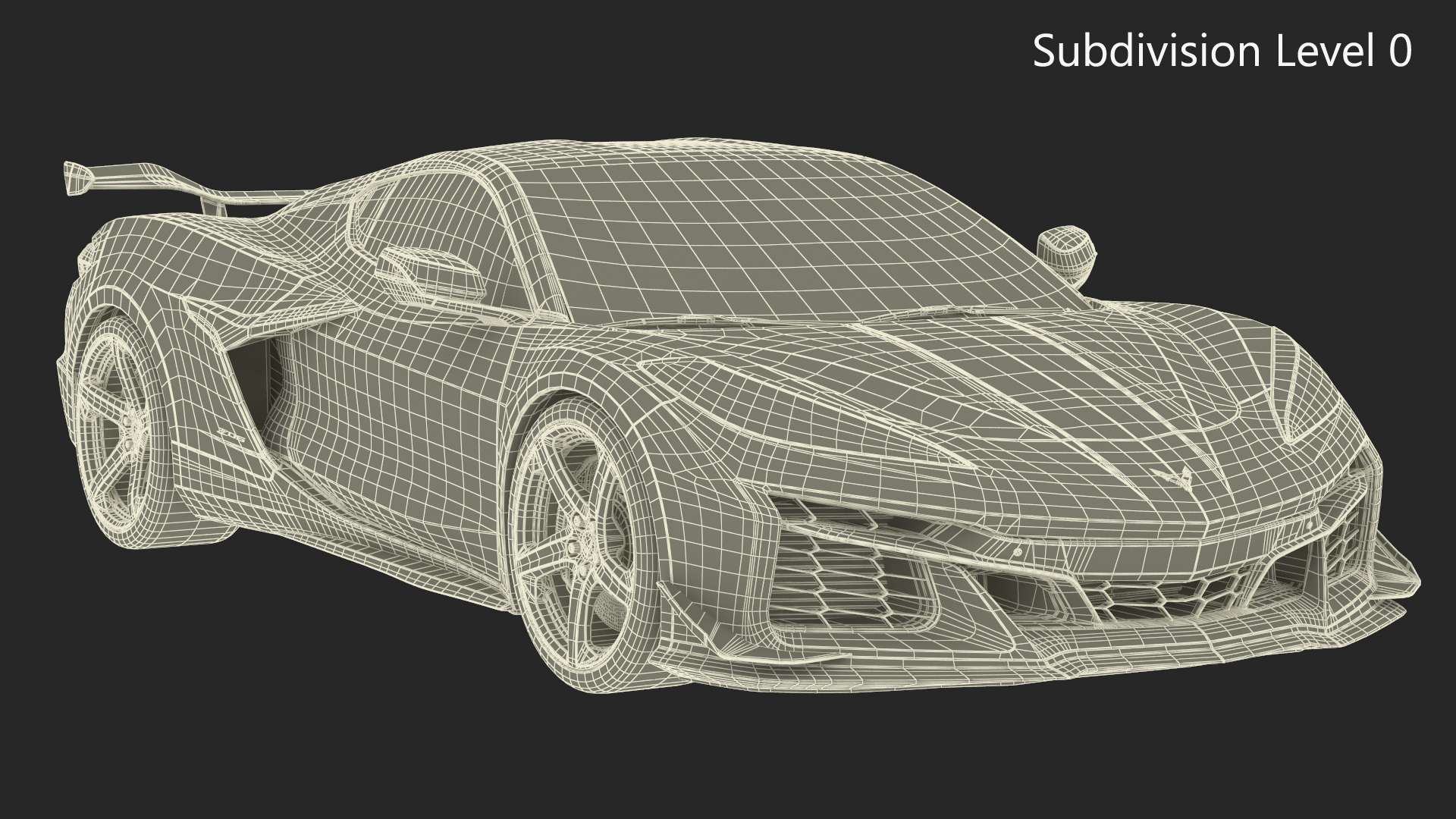 Chevrolet Corvette Z0 2023 Coupe Orange 3D model