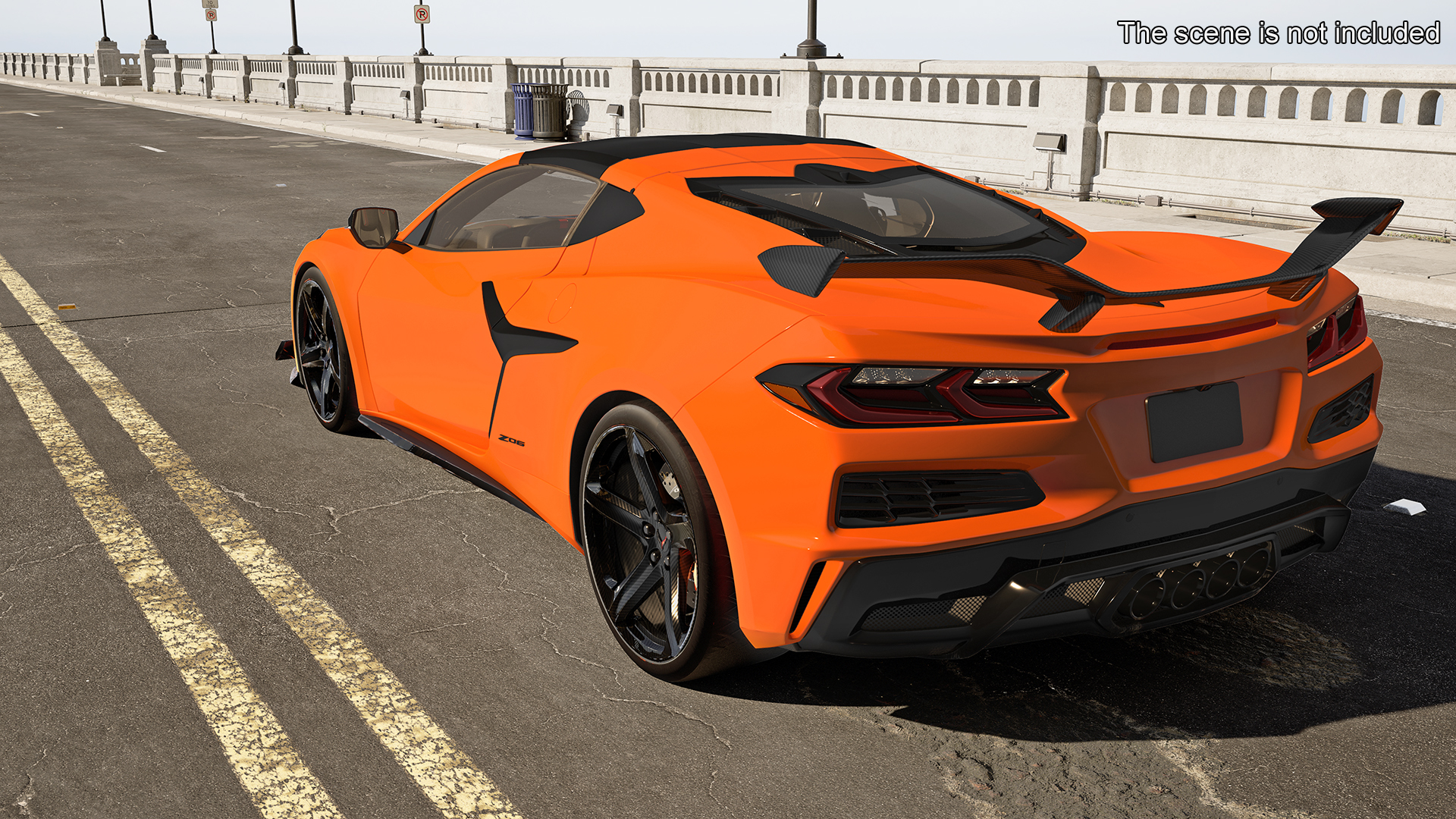 Chevrolet Corvette Z0 2023 Coupe Orange 3D model