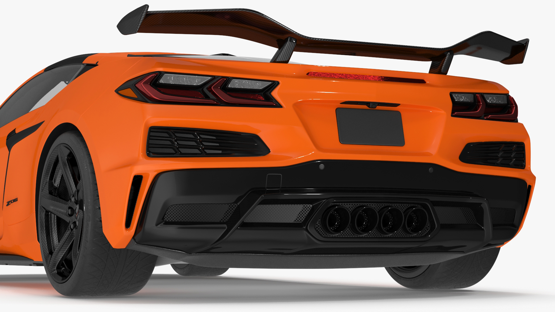 Chevrolet Corvette Z0 2023 Coupe Orange 3D model