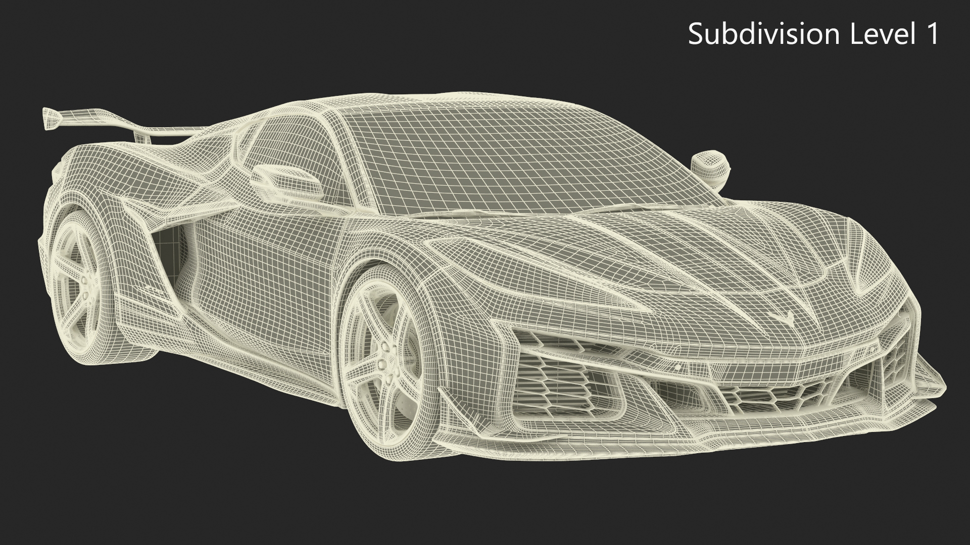 Chevrolet Corvette Z0 2023 Coupe Orange 3D model