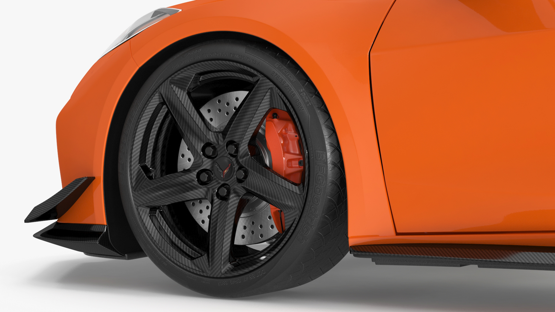 Chevrolet Corvette Z0 2023 Coupe Orange 3D model