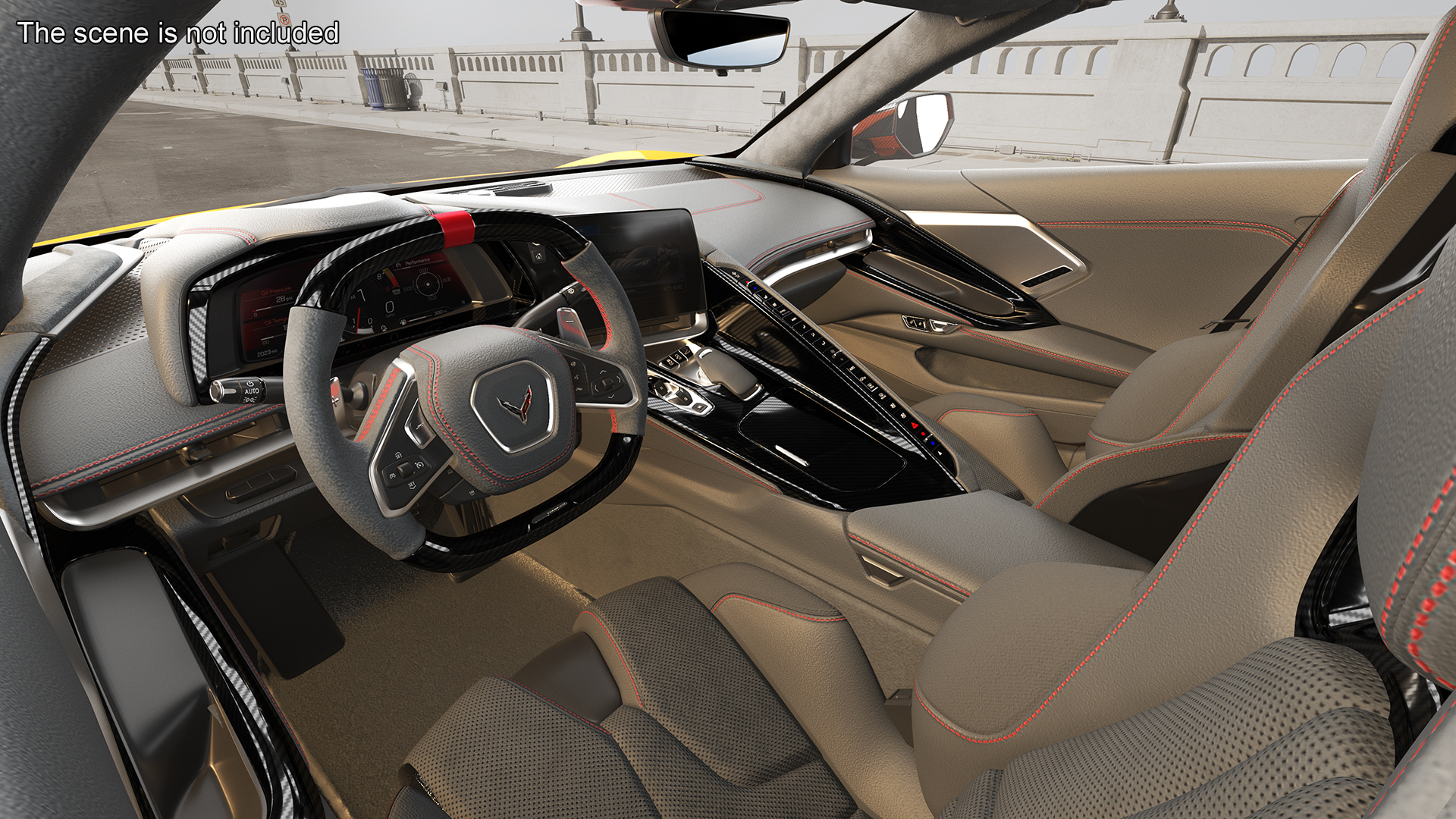 Chevrolet Corvette Z0 2023 Coupe Orange 3D model