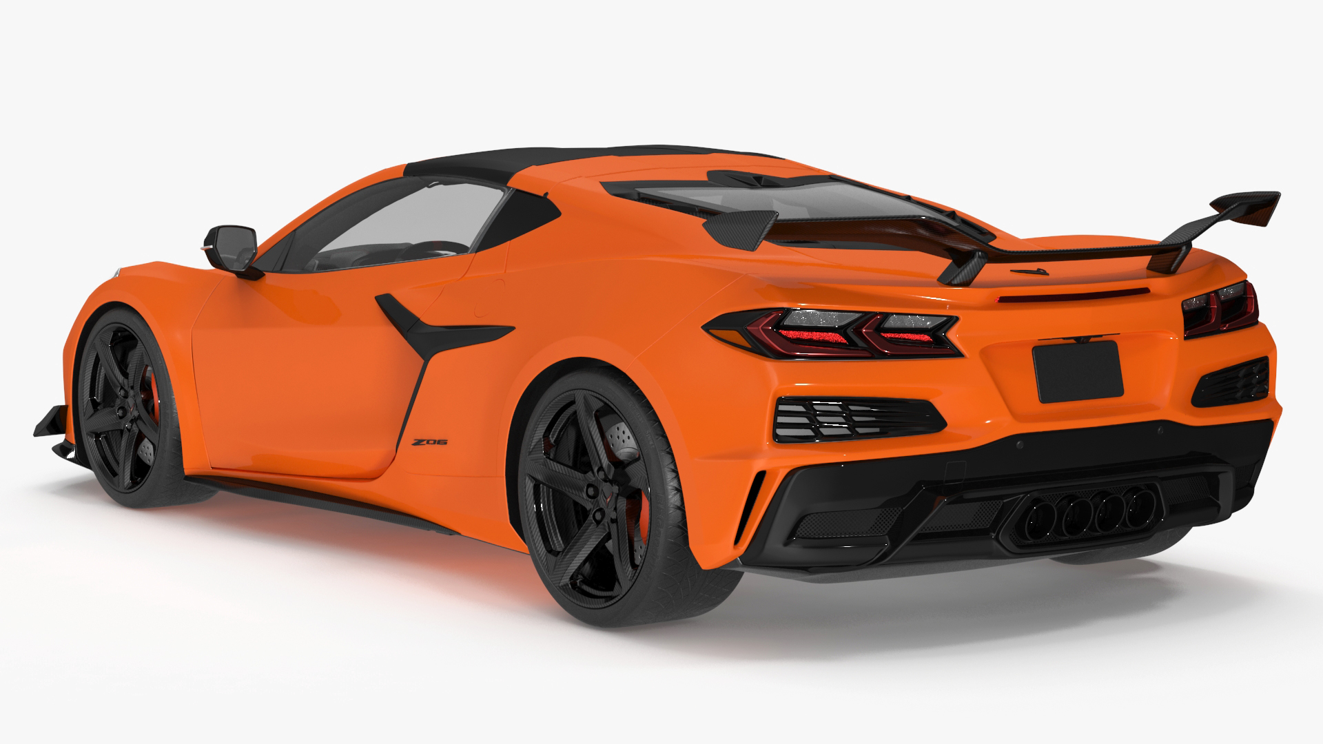 Chevrolet Corvette Z0 2023 Coupe Orange 3D model