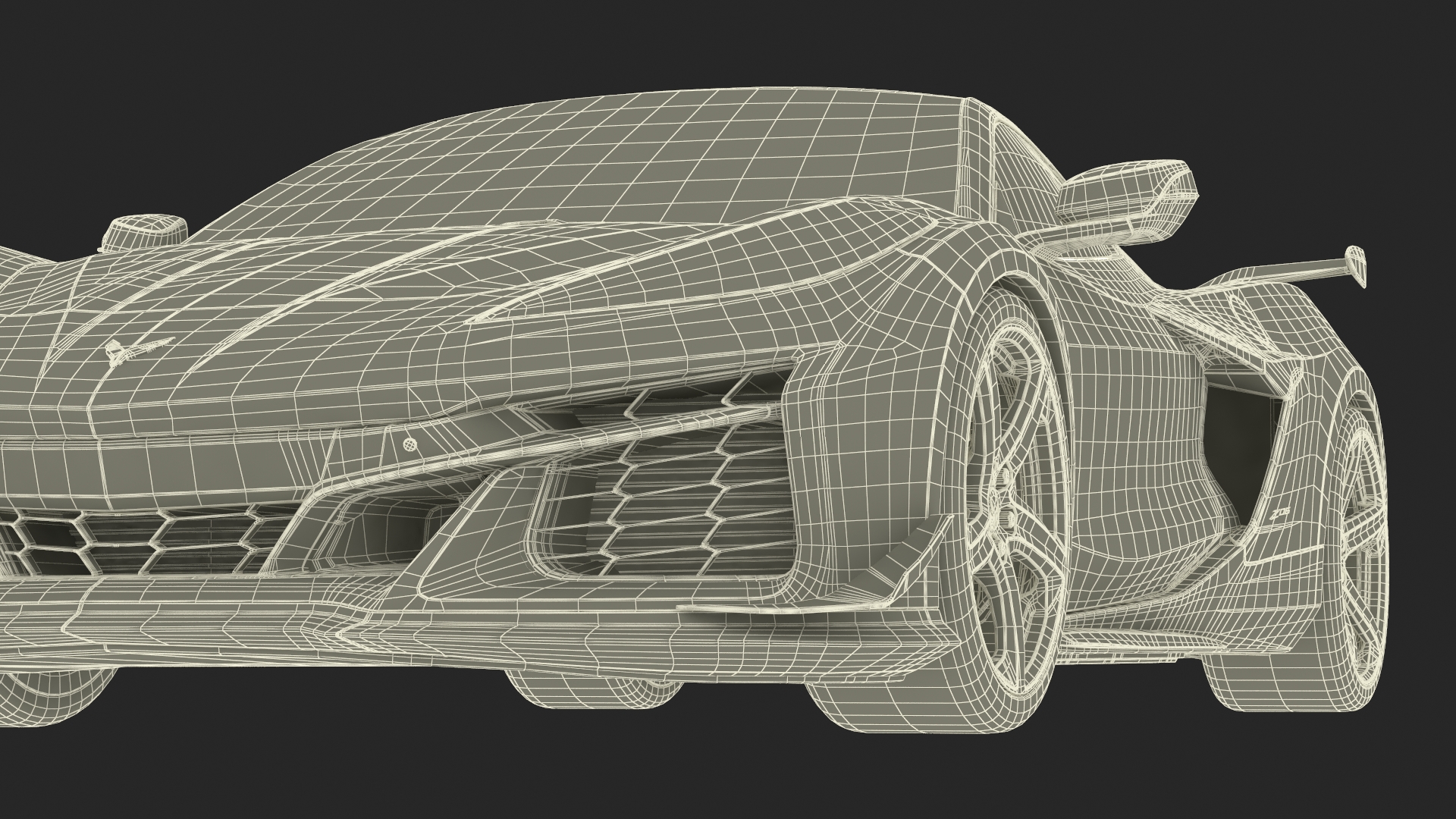 Chevrolet Corvette Z0 2023 Coupe Orange 3D model