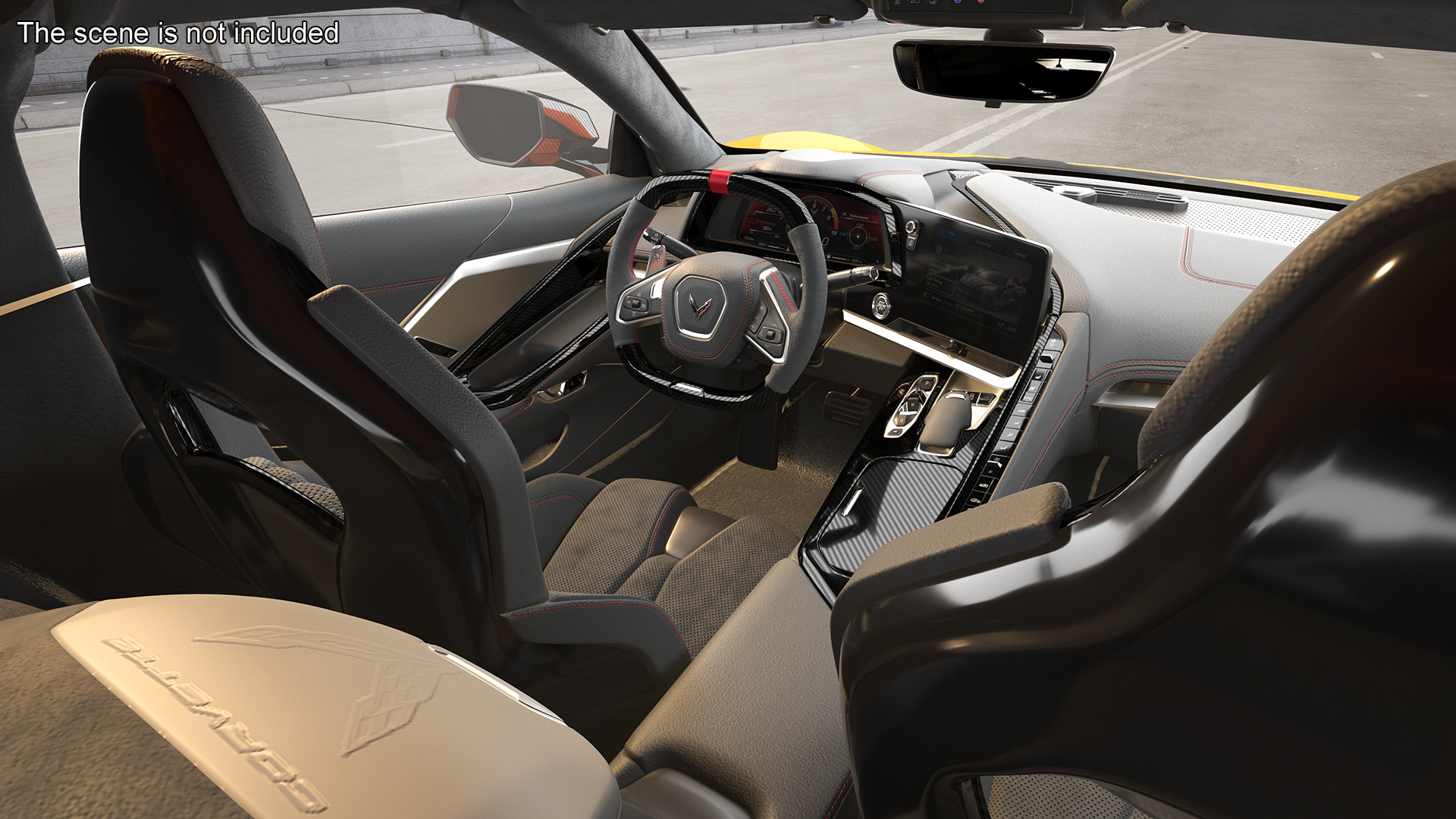 Chevrolet Corvette Z0 2023 Coupe Orange 3D model