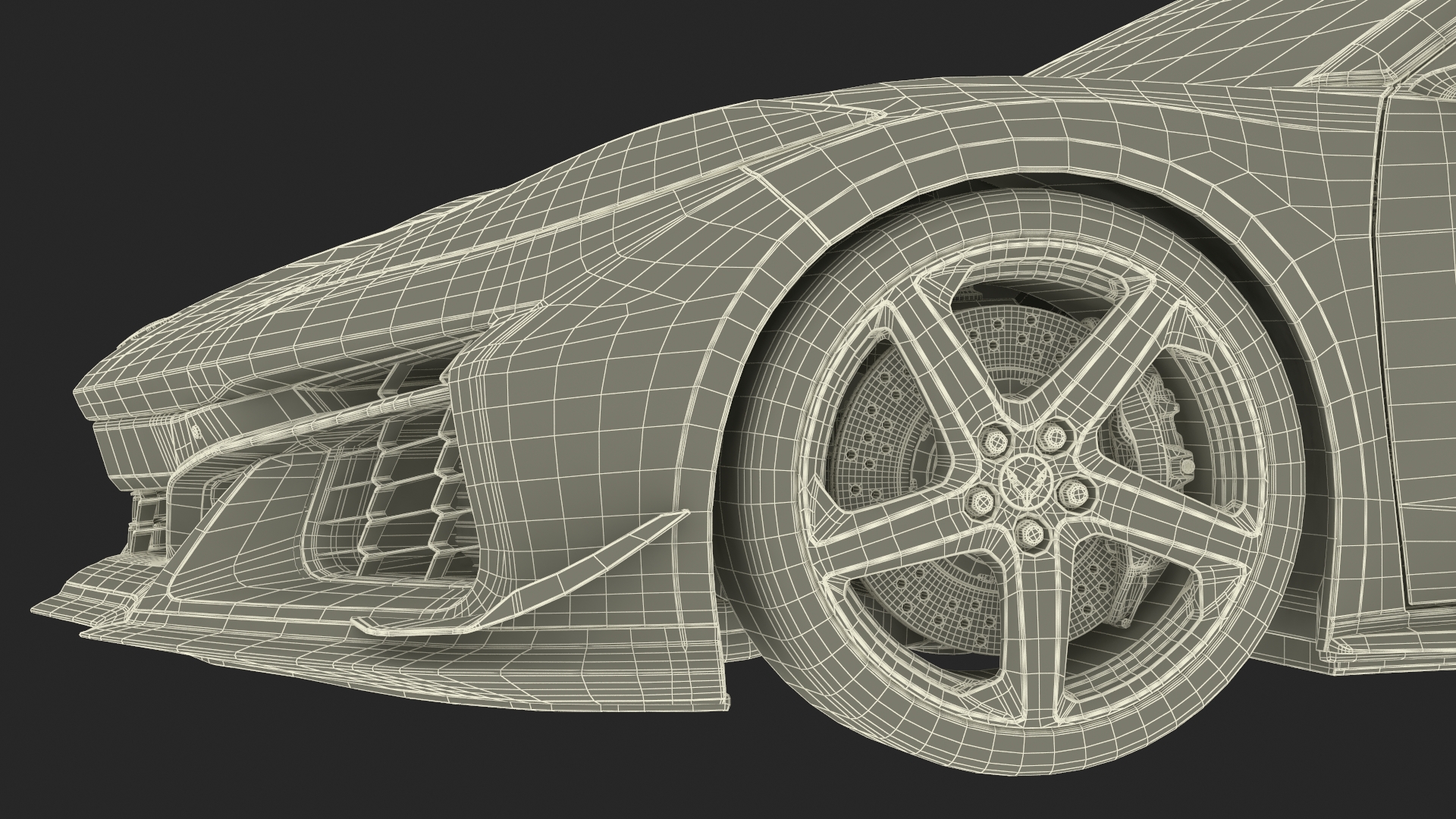 Chevrolet Corvette Z0 2023 Coupe Orange 3D model