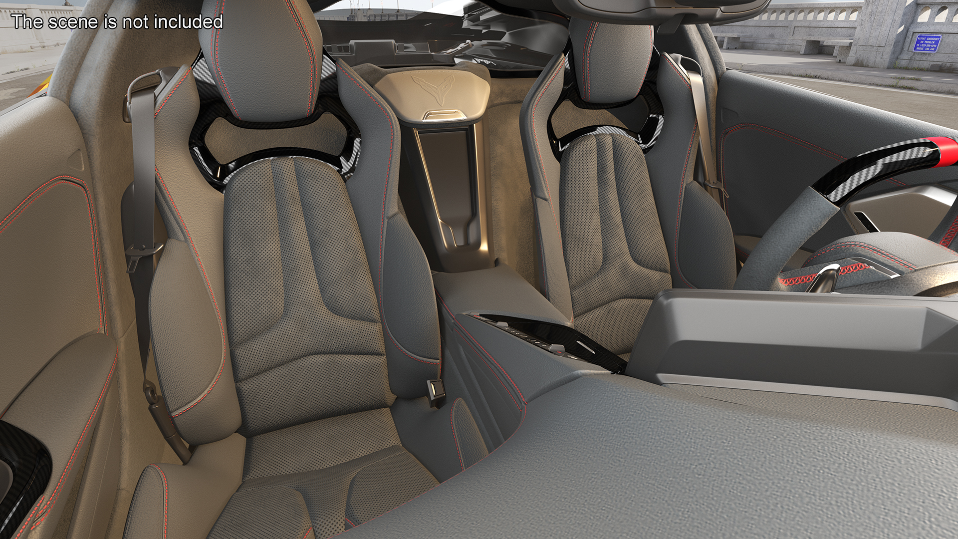 Chevrolet Corvette Z0 2023 Coupe Orange 3D model