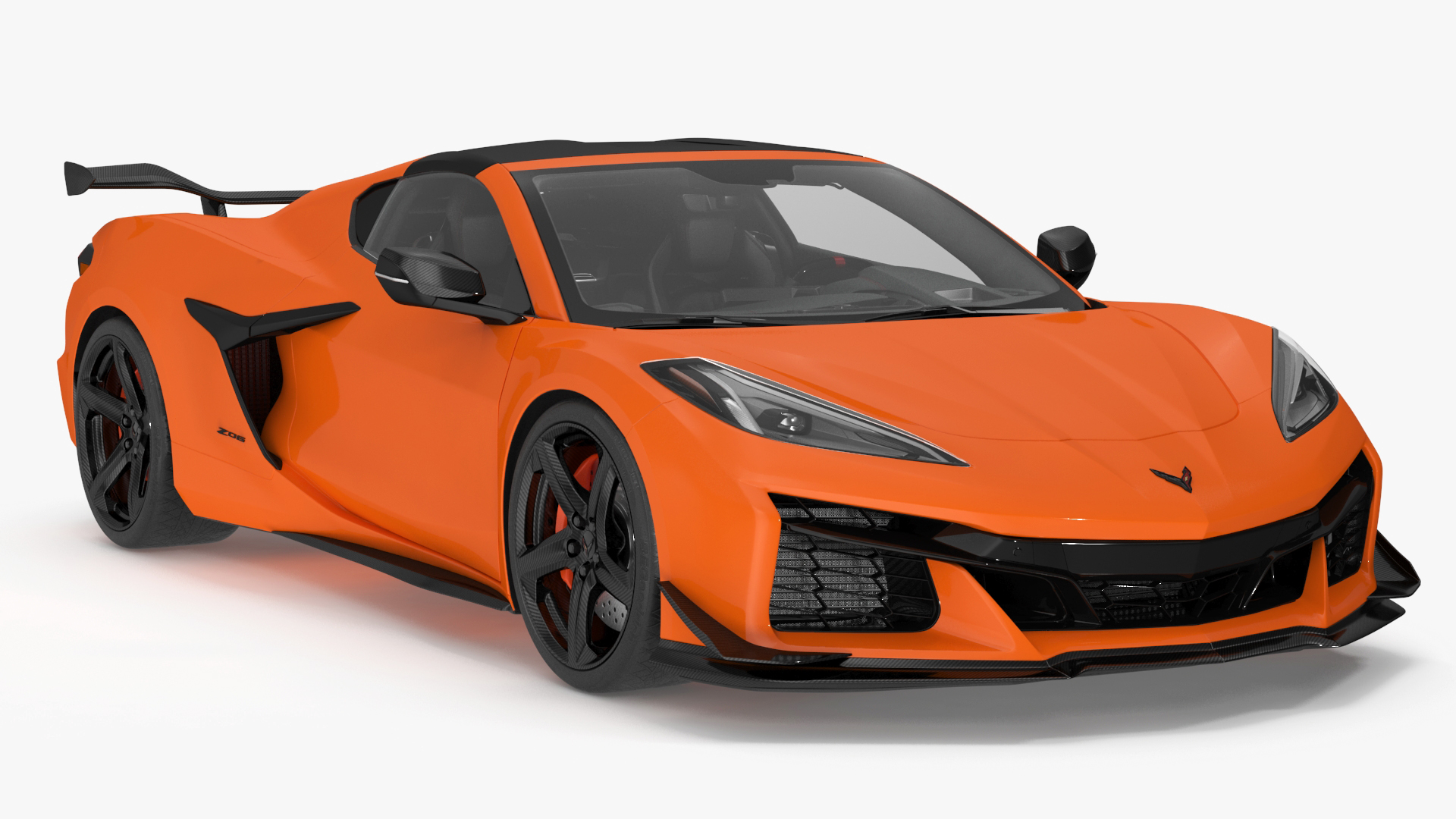 Chevrolet Corvette Z0 2023 Coupe Orange 3D model