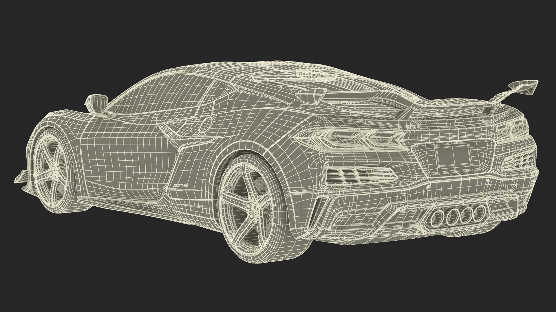 Chevrolet Corvette Z0 2023 Coupe Orange 3D model